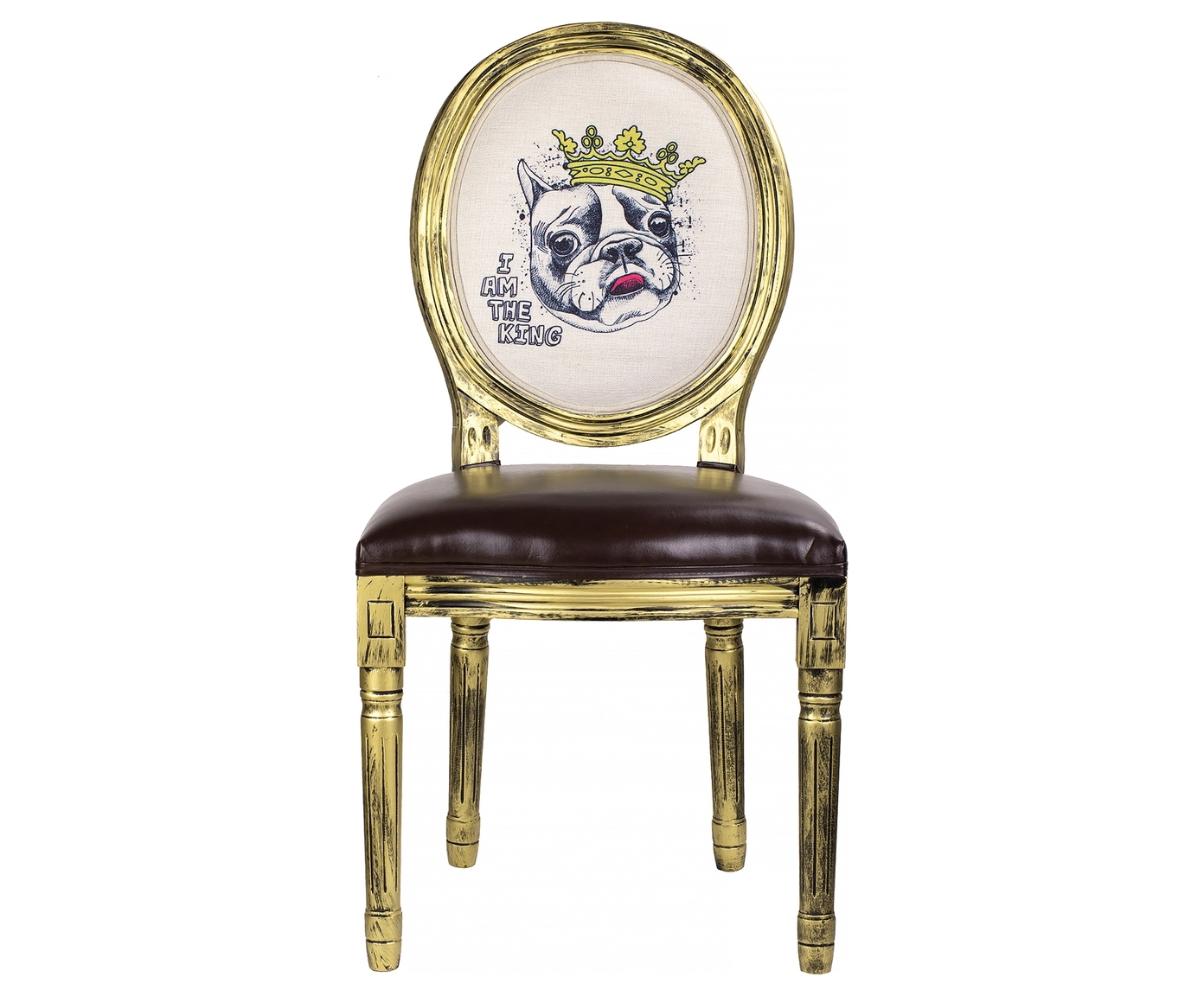 Изображение товара Стул Гласар Я король классический из дерева и искусственной кожи