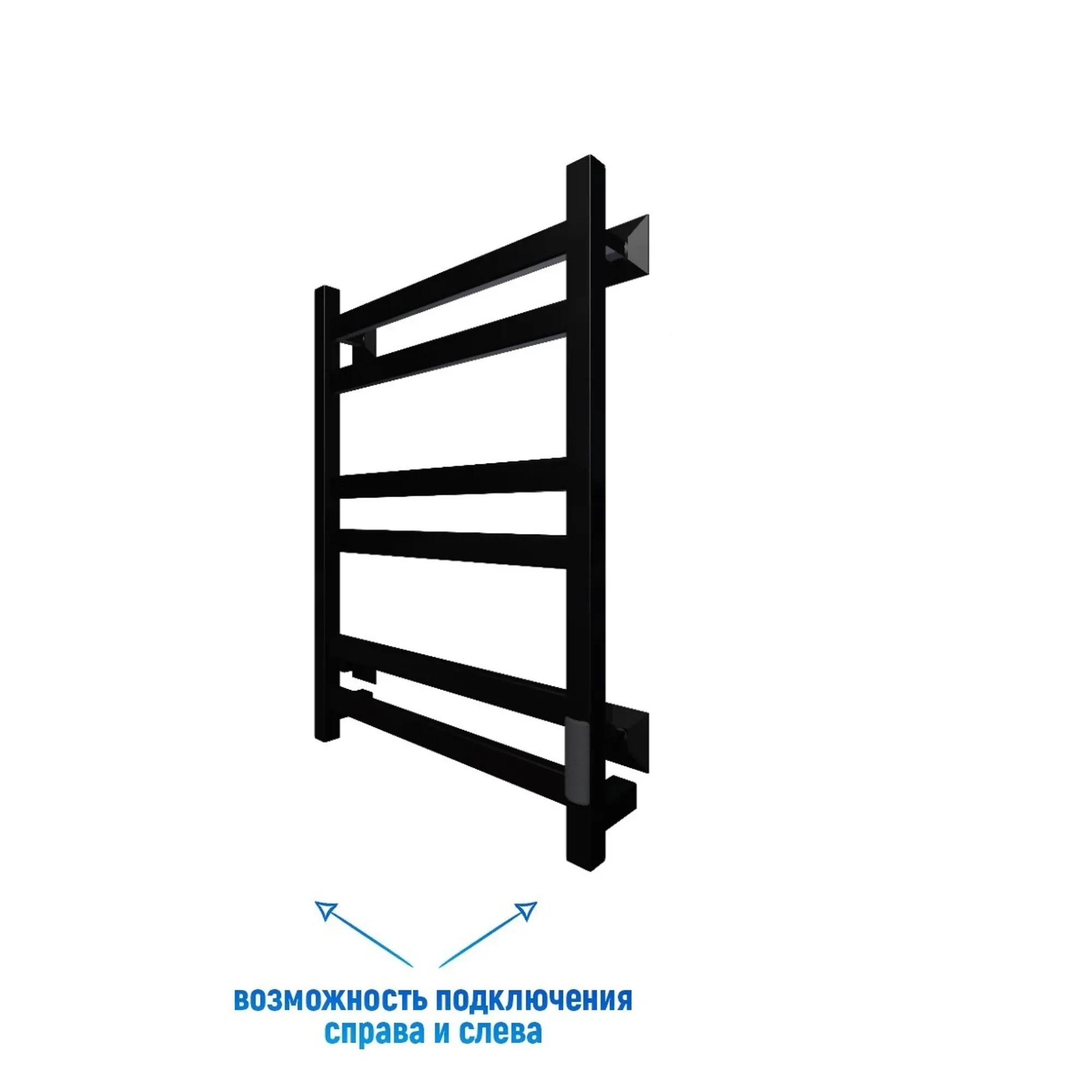 Изображение товара Электрический полотенцесушитель TermoPrime 500x600 мм 100 Вт черный матовый