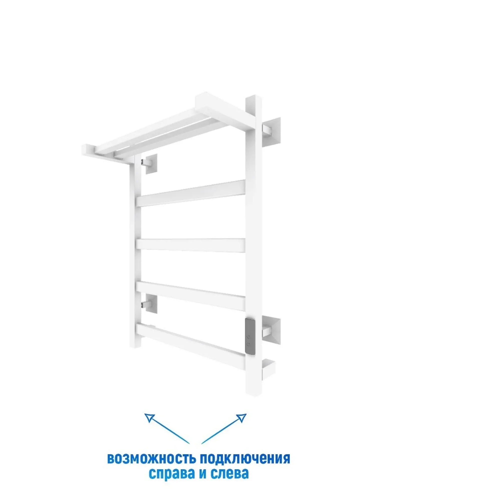 Изображение товара Электрический полотенцесушитель TermoPrime 500x600 мм с терморегулятором и полкой