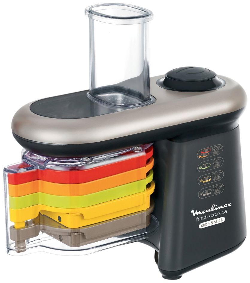 Изображение товара Мультирезка Moulinex Fresh Express Cube & Stick DJ905832 5 насадок 280 Вт черный