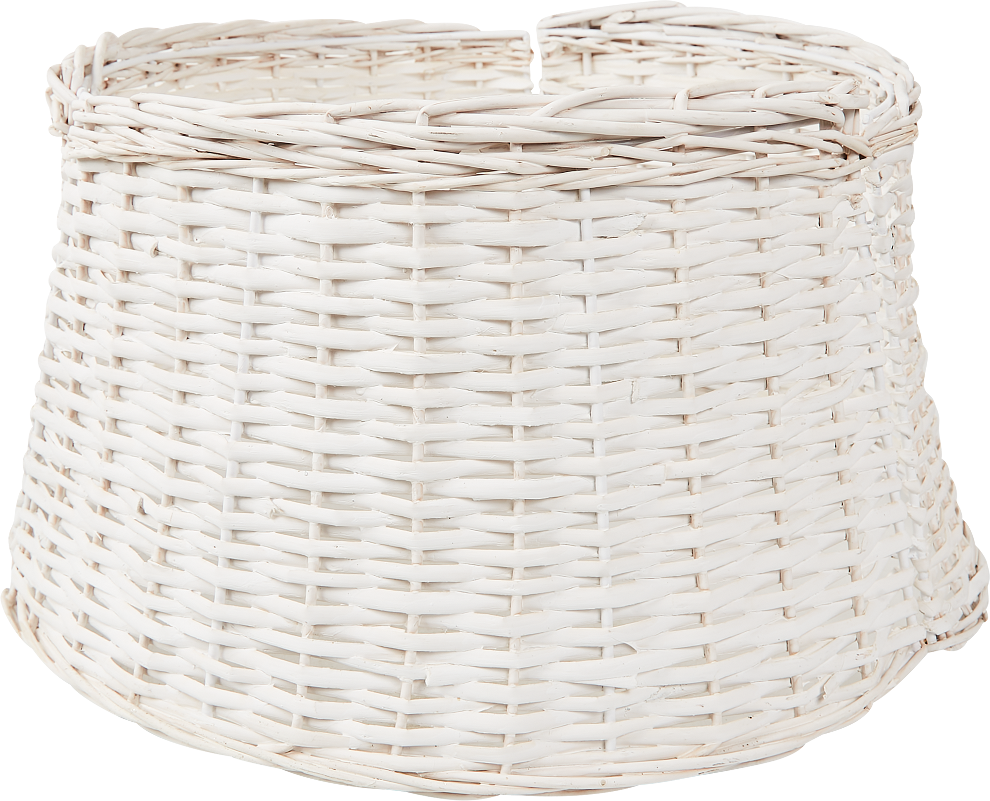 Изображение товара Корзина под елку белая ротанг D60см H28см