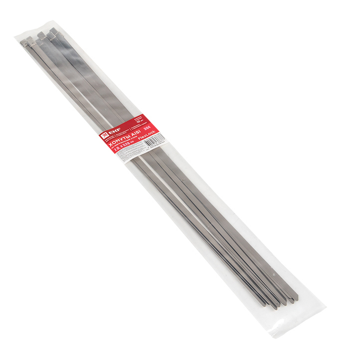 Изображение товара Хомут EKF AISI 304 520 мм нержавеющая сталь 10 шт серый