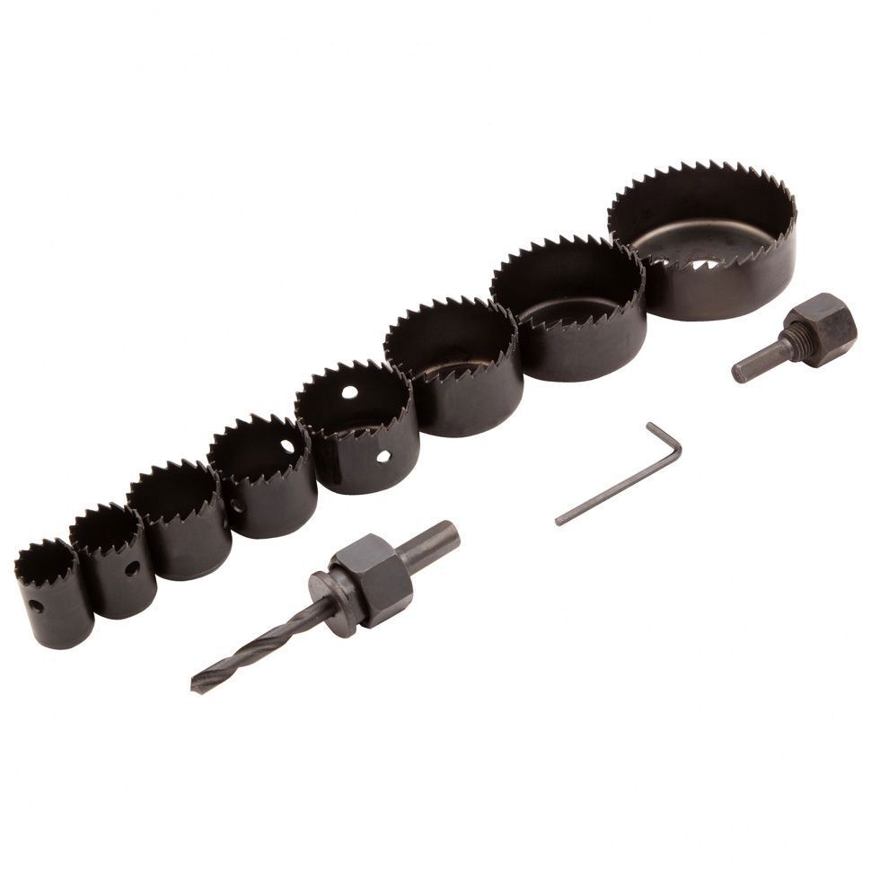 Изображение товара Набор коронок по дереву MATRIX 70473 19-64 мм, 11 предмет.