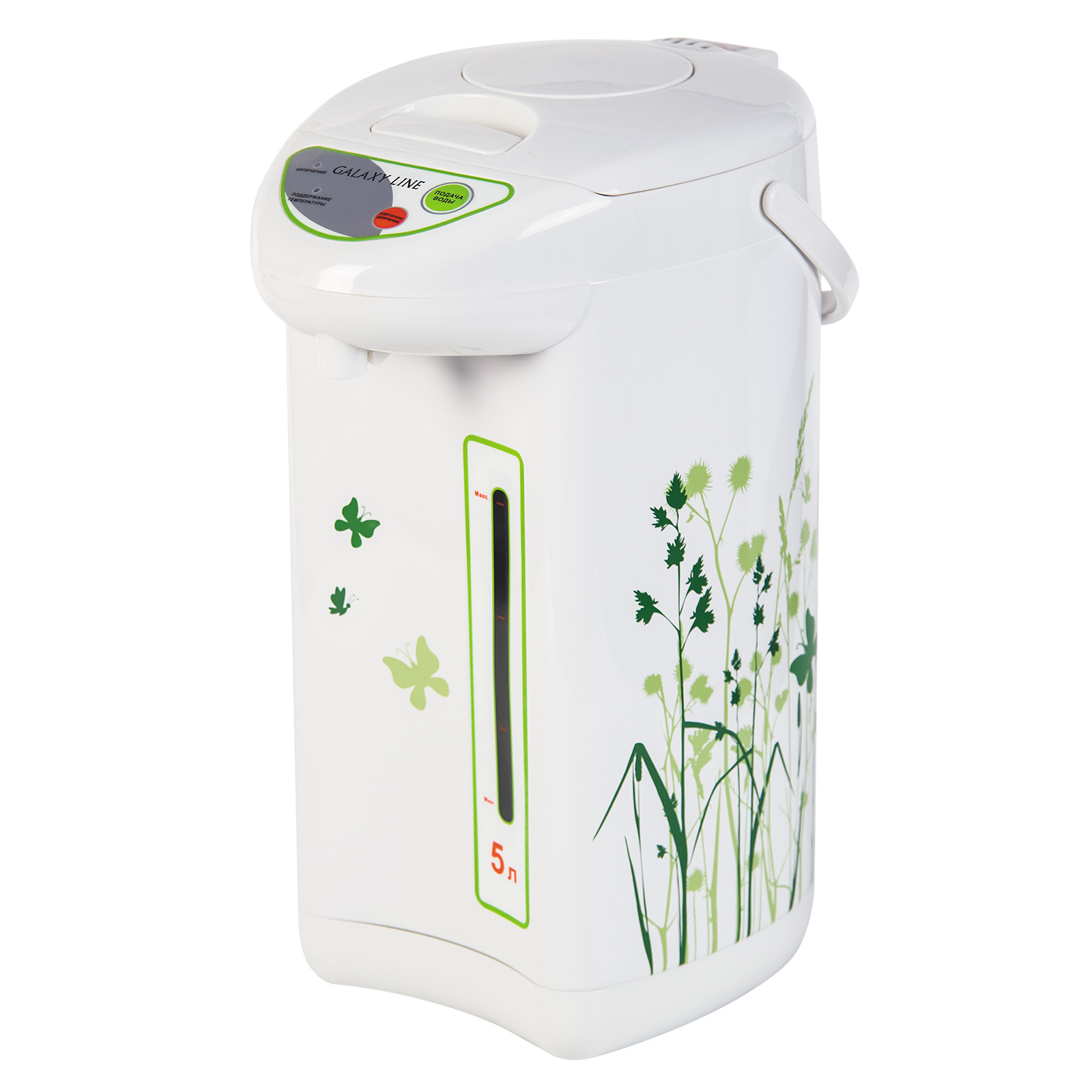 Изображение товара Термопот Galaxy line Gl0603 5 л металлический белый с функцией тепла