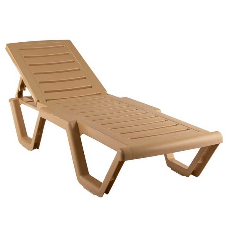 Изображение товара Шезлонг Honeycomb Шезлонг 186 см х 63 см х 32 см пластик/пластик бежевый