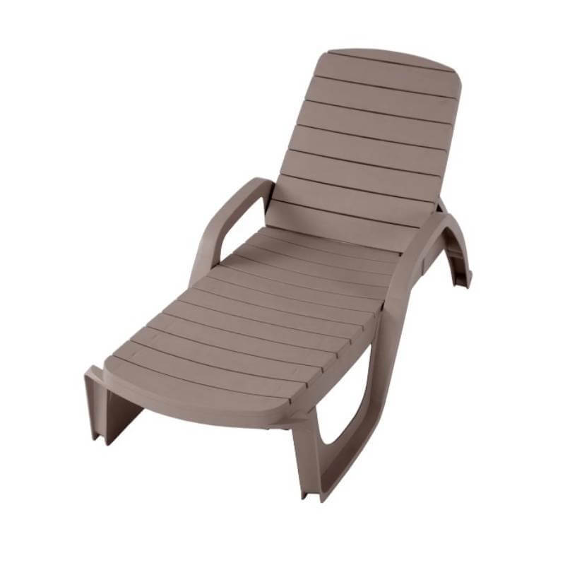 Изображение товара Шезлонг Honeycomb прованс 190 см коричневый из прочного пластика