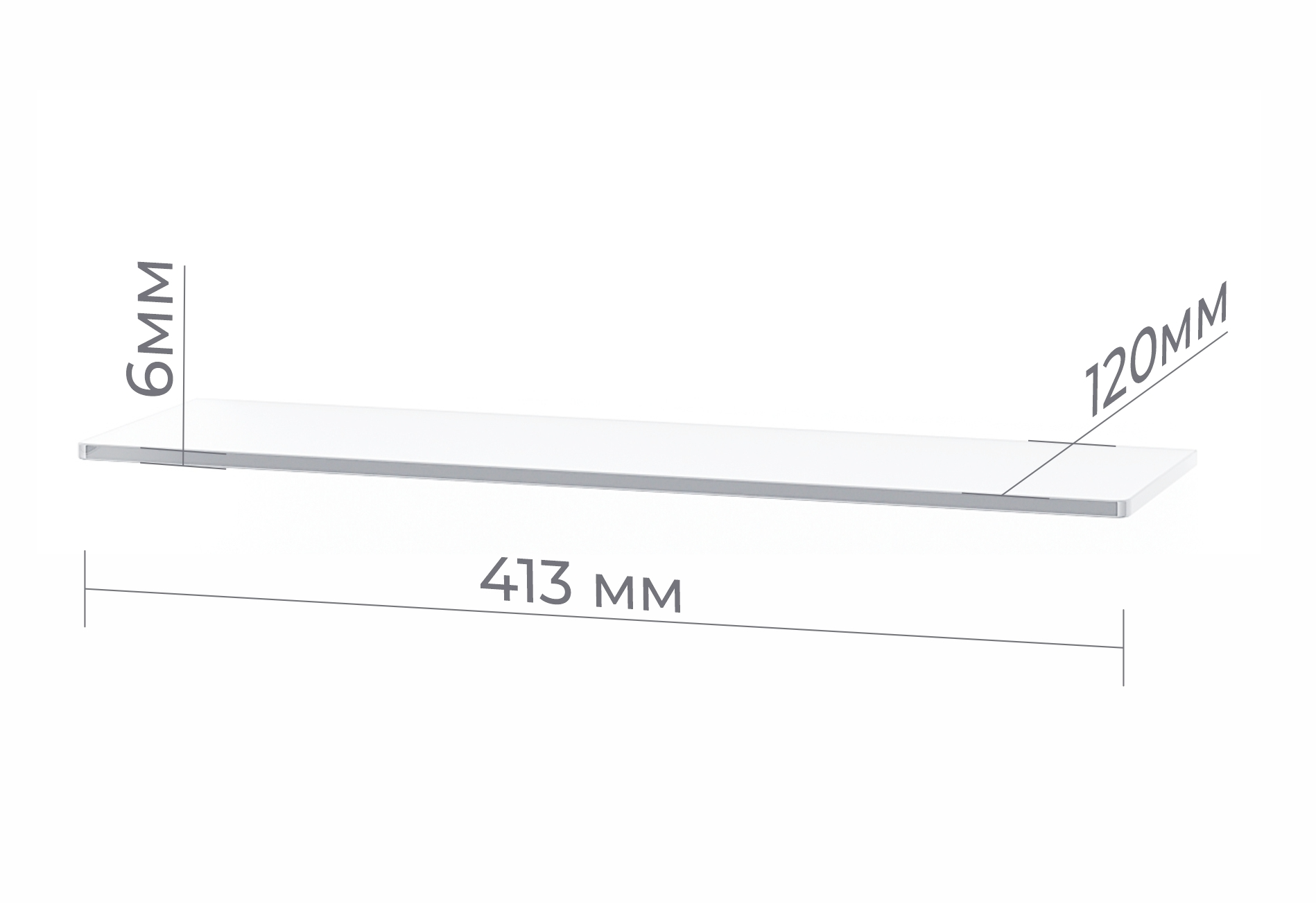 Полка для ванной Omega Glass NNSP6 12x41.2 см стекло - 3