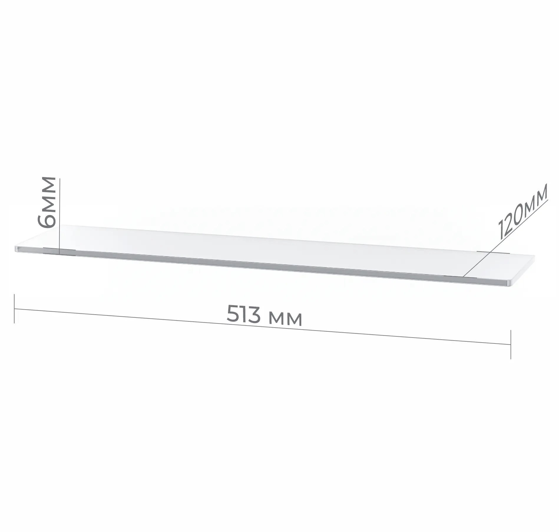 Полка для ванной Omega Glass NNSP7 12x51.2 см стекло - 4