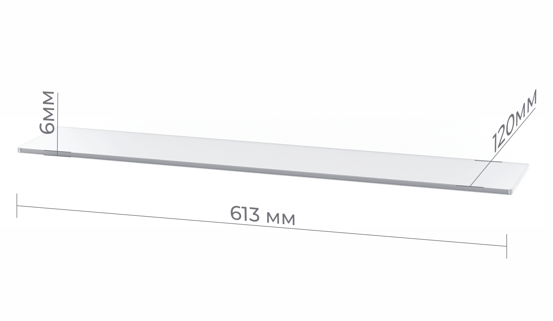 Полка для ванной Omega Glass NNSP8 12x61.2 см стекло - 4