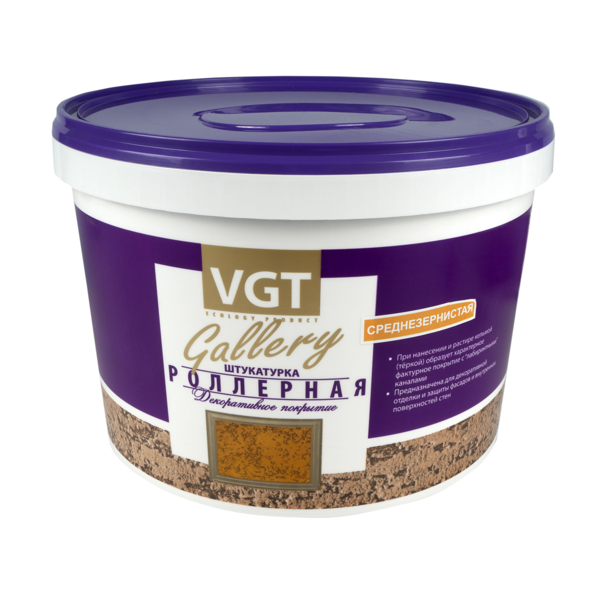 Изображение товара Декоративная структурная штукатурка VGT 0799 18 кг для внутренней и внешней отделки