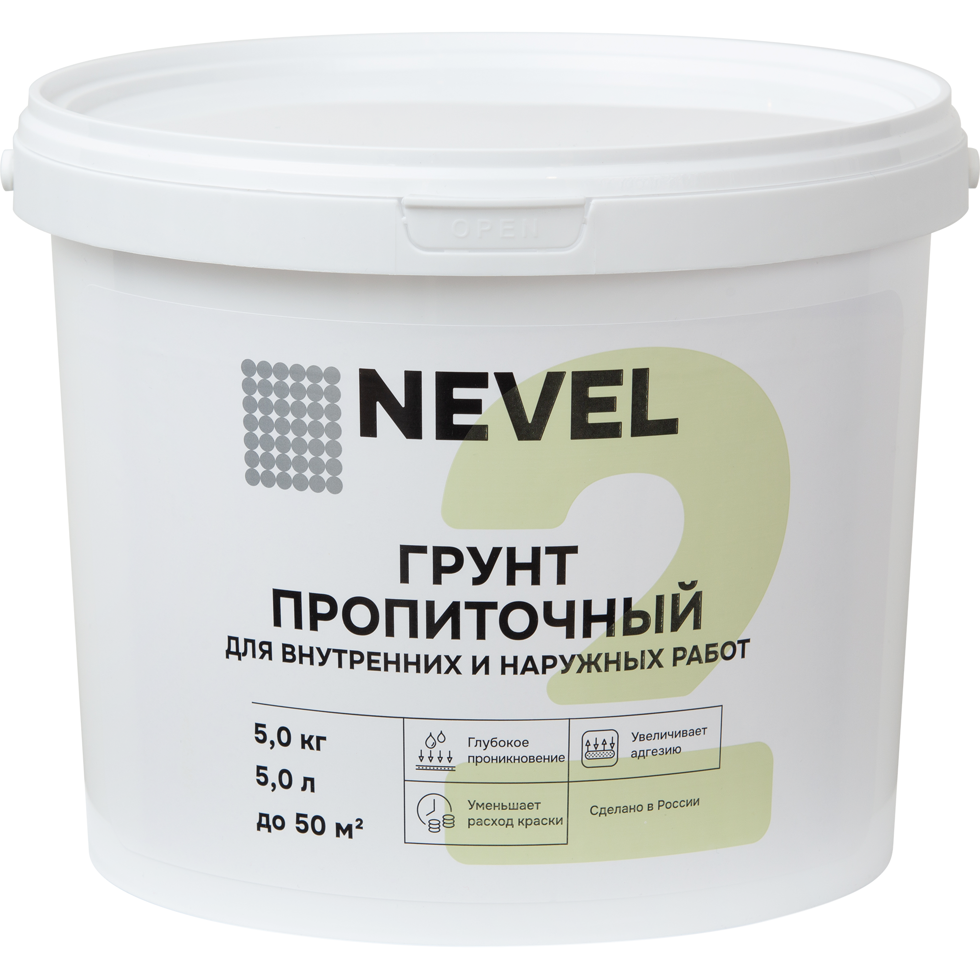 Изображение товара Грунтовка Nevel 11358 цвет бесцветный прозрачный 5 л