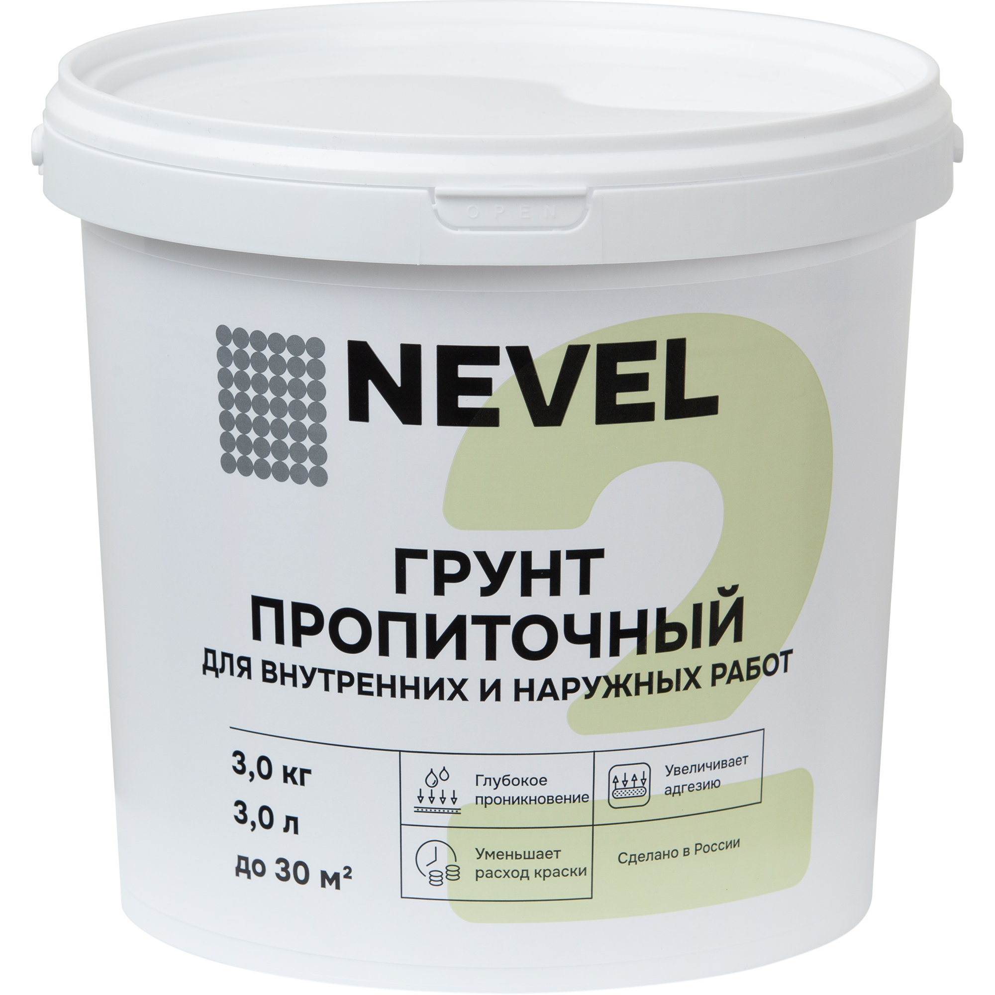 Изображение товара Грунтовка Nevel 11357 цвет бесцветный прозрачный 3 л