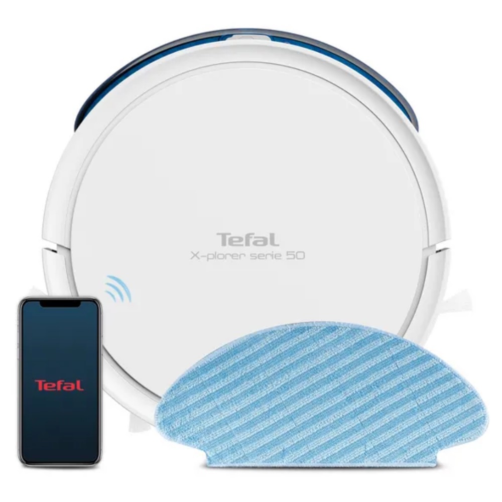 Изображение товара Робот-пылесос Tefal Rg7387wh с влажной уборкой Wi-Fi управление и сенсоры