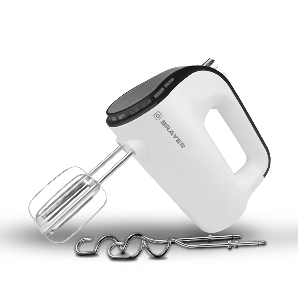 Изображение товара Миксер ручной Brayer BR1300 5 скоростей мощность 350Вт белый