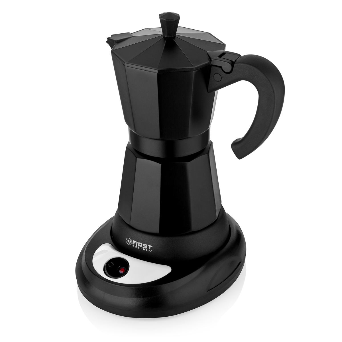 Изображение товара Электрическая гейзерная кофеварка First FA-5471-1 6 чашек черный цвет