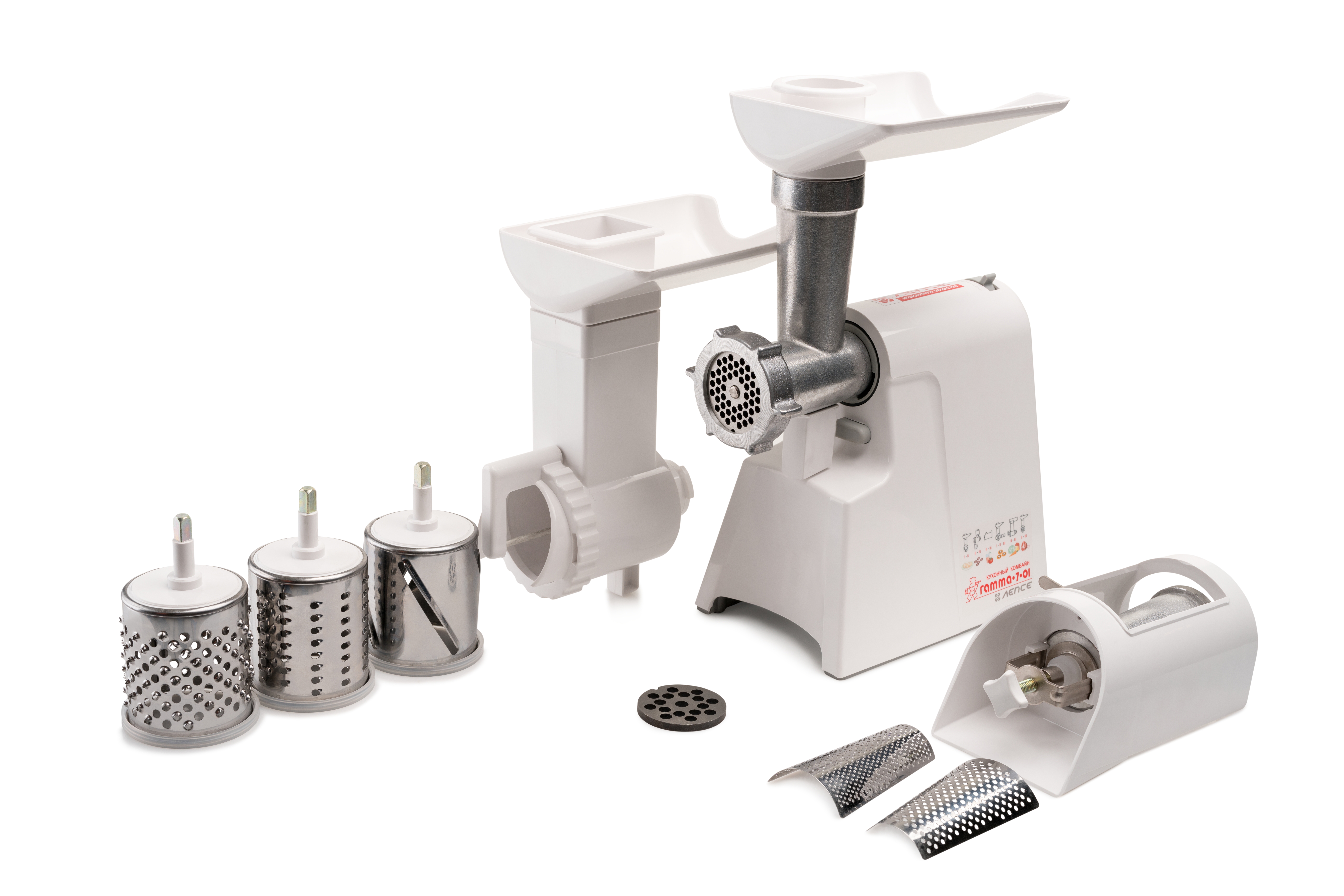 Изображение товара Мясорубка электрическая Лепсе 700 Вт Гамма-7 комплект 2 цвет белый