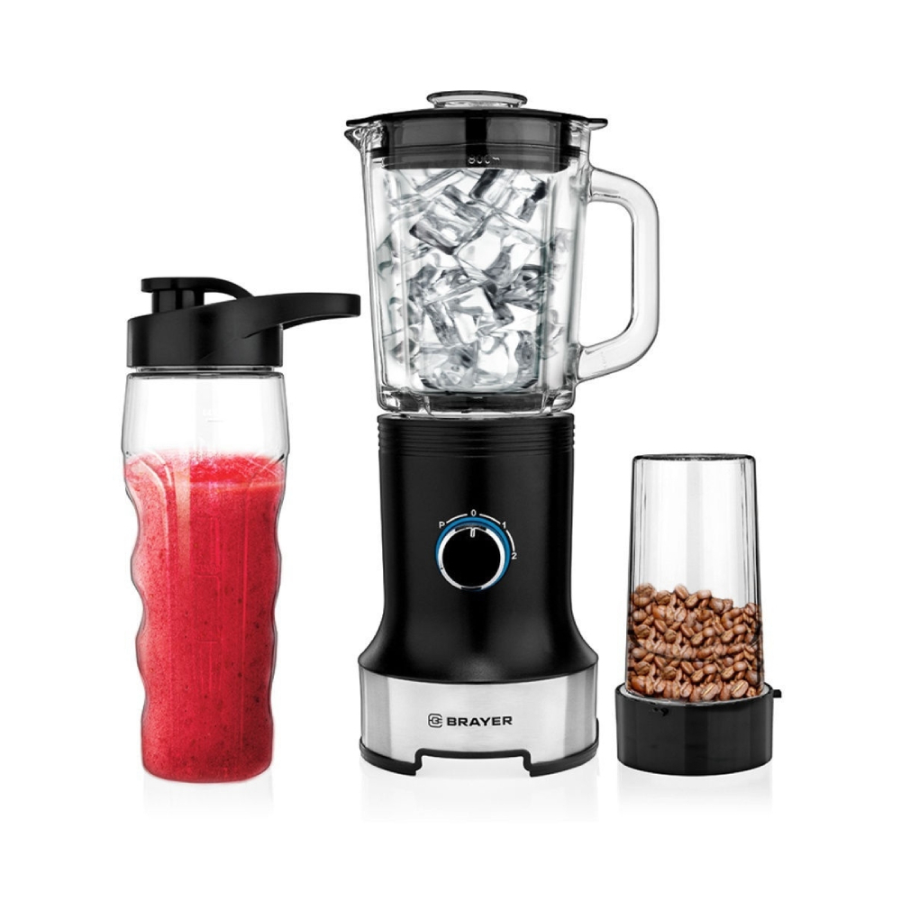 Изображение товара Стационарный блендер BRAYER BR1201 мощность 600 Вт стеклянный кувшин 800 мл кофемолка
