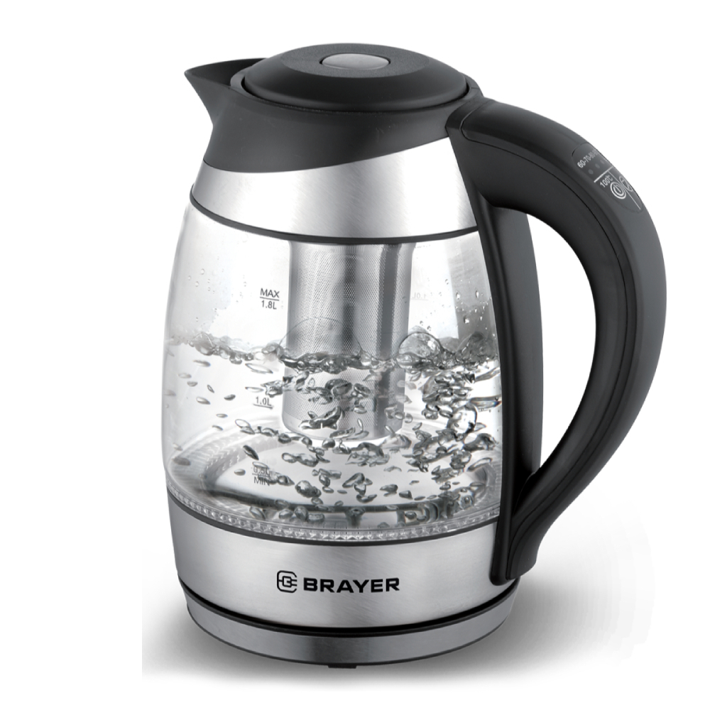 Изображение товара Электрический стеклянный чайник BRAYER BR1021 1.7 л с подсветкой