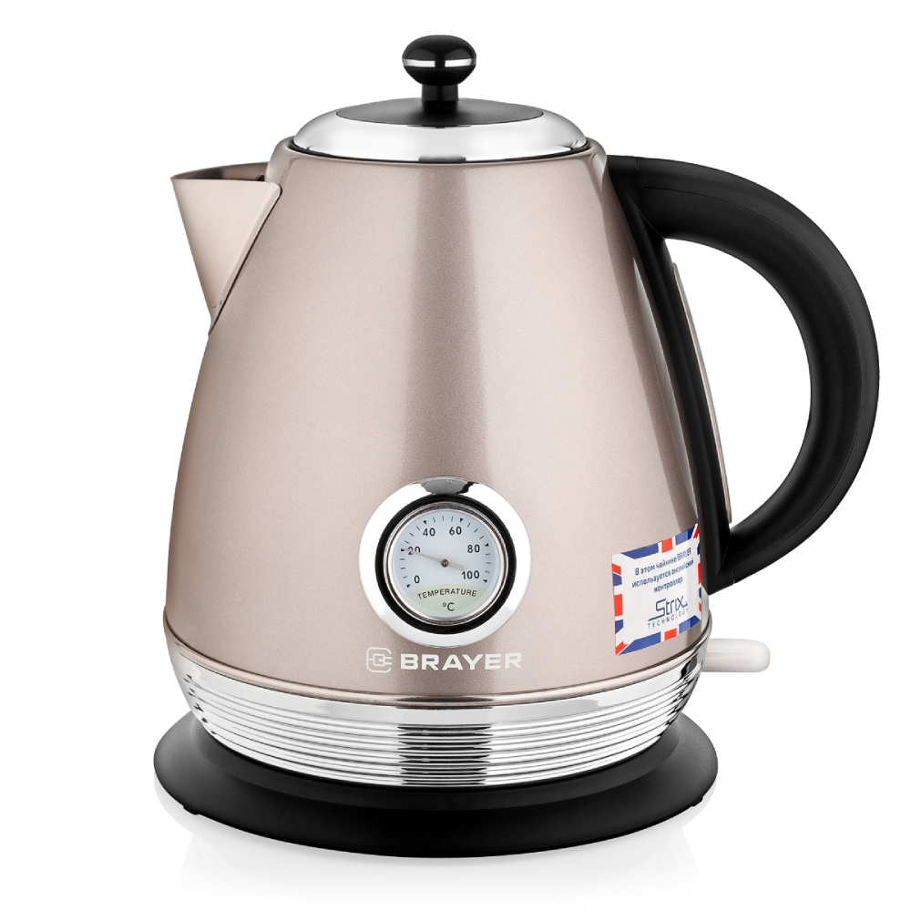 Изображение товара Электрический чайник BRAYER BR1007 1.7л нержавеющая сталь 2200 Вт