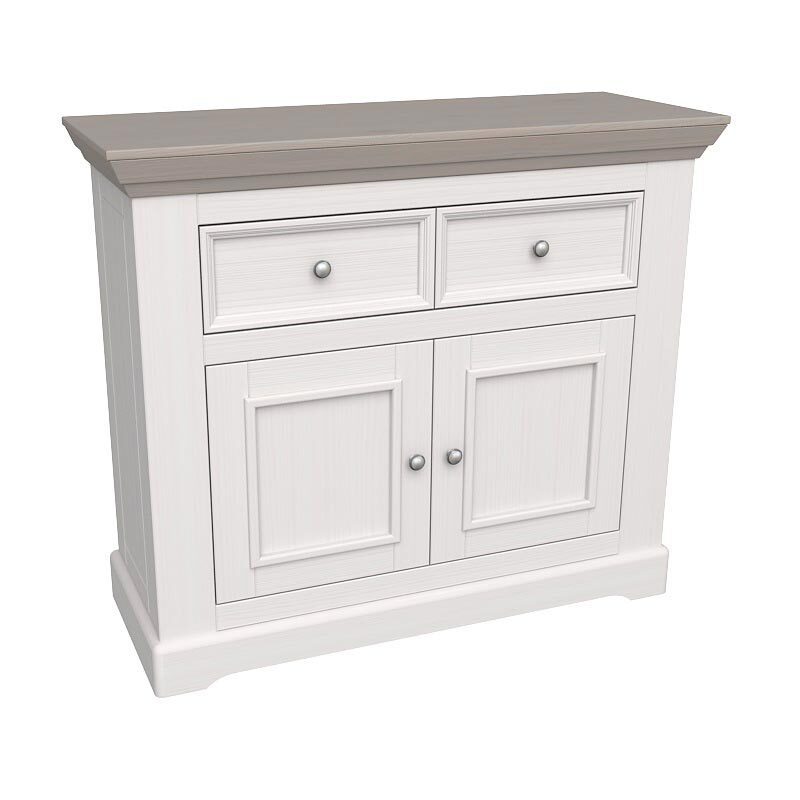 Изображение товара Комод Дом мебели 222 Велюз 2 ящика 108.6x42x94 см массив сосны цвет белый Изображение товара Комод Дом мебели 222 Велюз 2 ящика 108.6x42x94 см массив сосны цвет белый