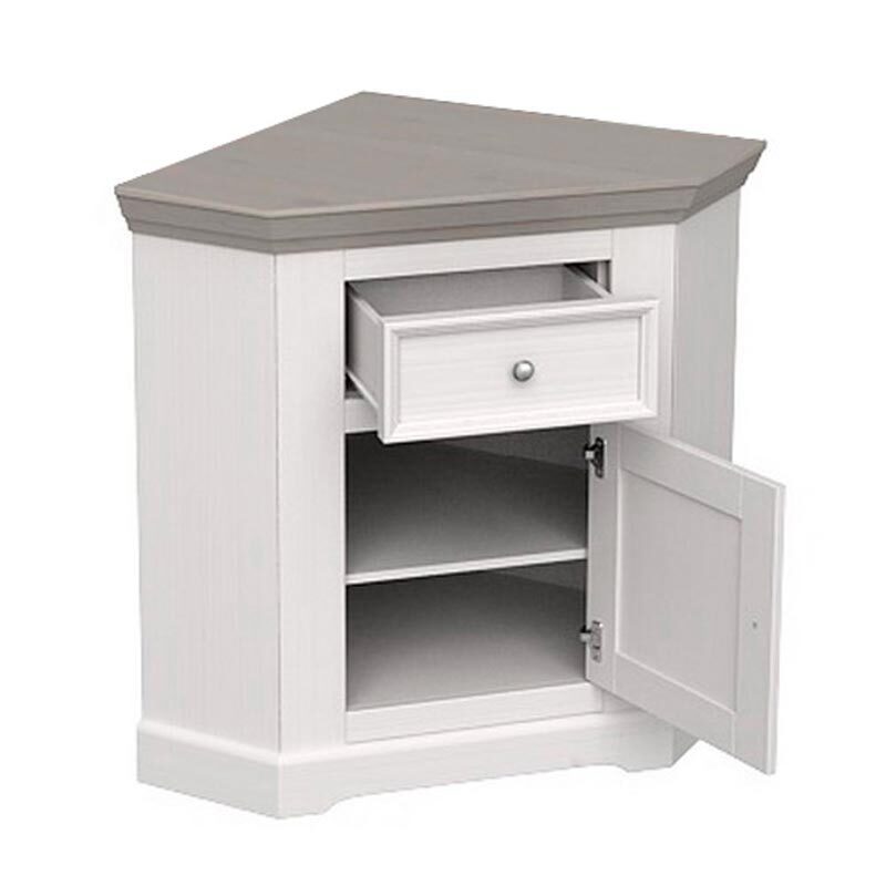 Изображение товара Комод Дом мебели Велюз 1 ящик 100.8x68.6x94 см массив сосны цвет белый