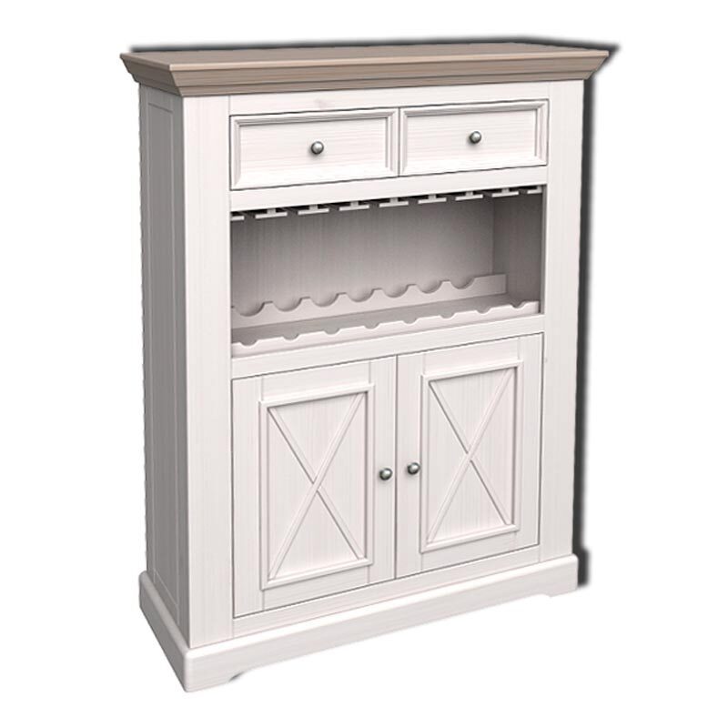 Изображение товара Комод Дом мебели Форест 2 ящика 108.6x42x151.6 см массив сосны цвет белый