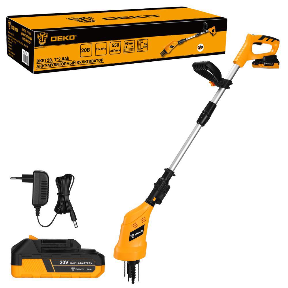 Изображение товара Культиватор аккумуляторный DEKO DKET20 20В с АКБ и ЗУ