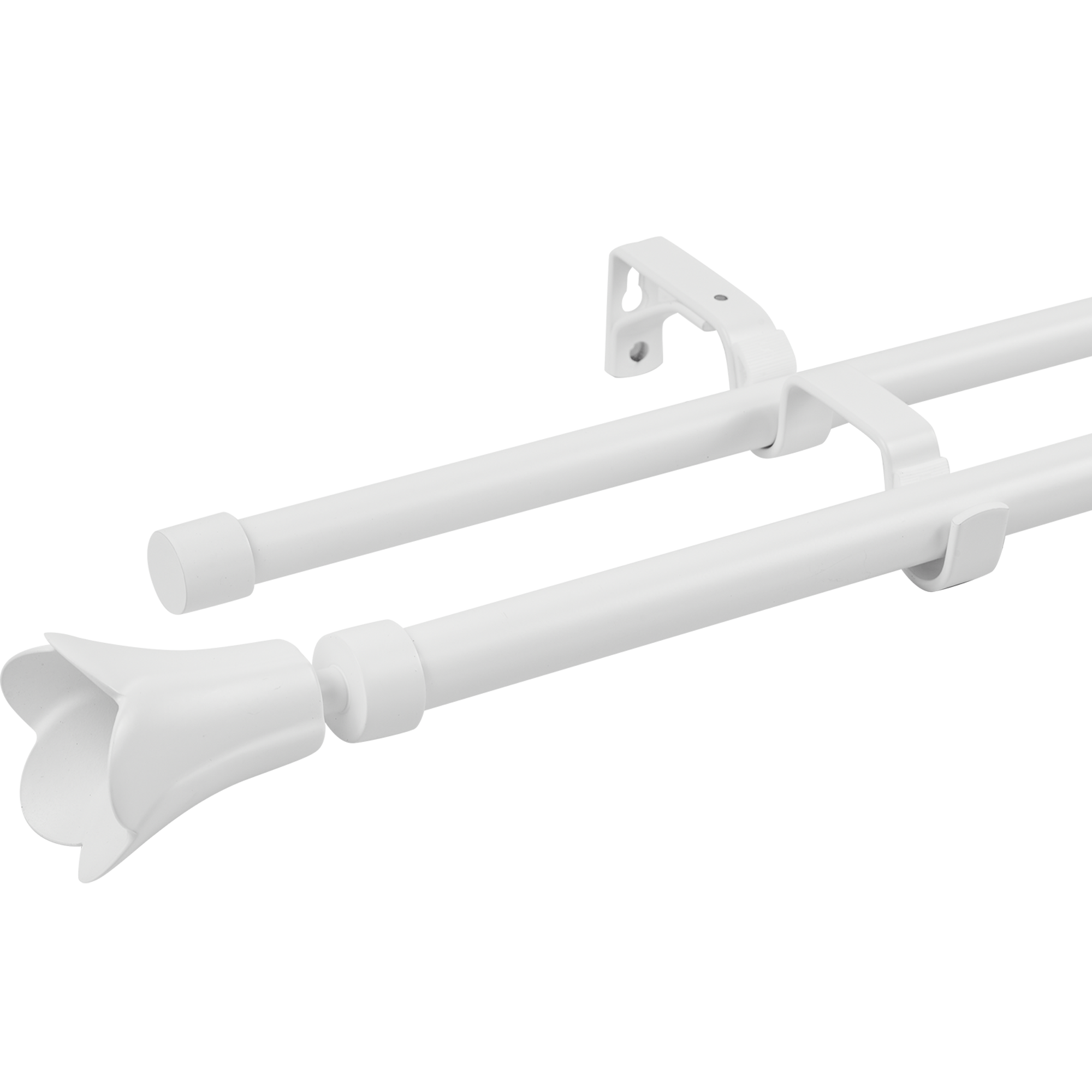 Карниз двухрядный раздвижной Inspire Florus d16/19 мм 160-300 см металл ...