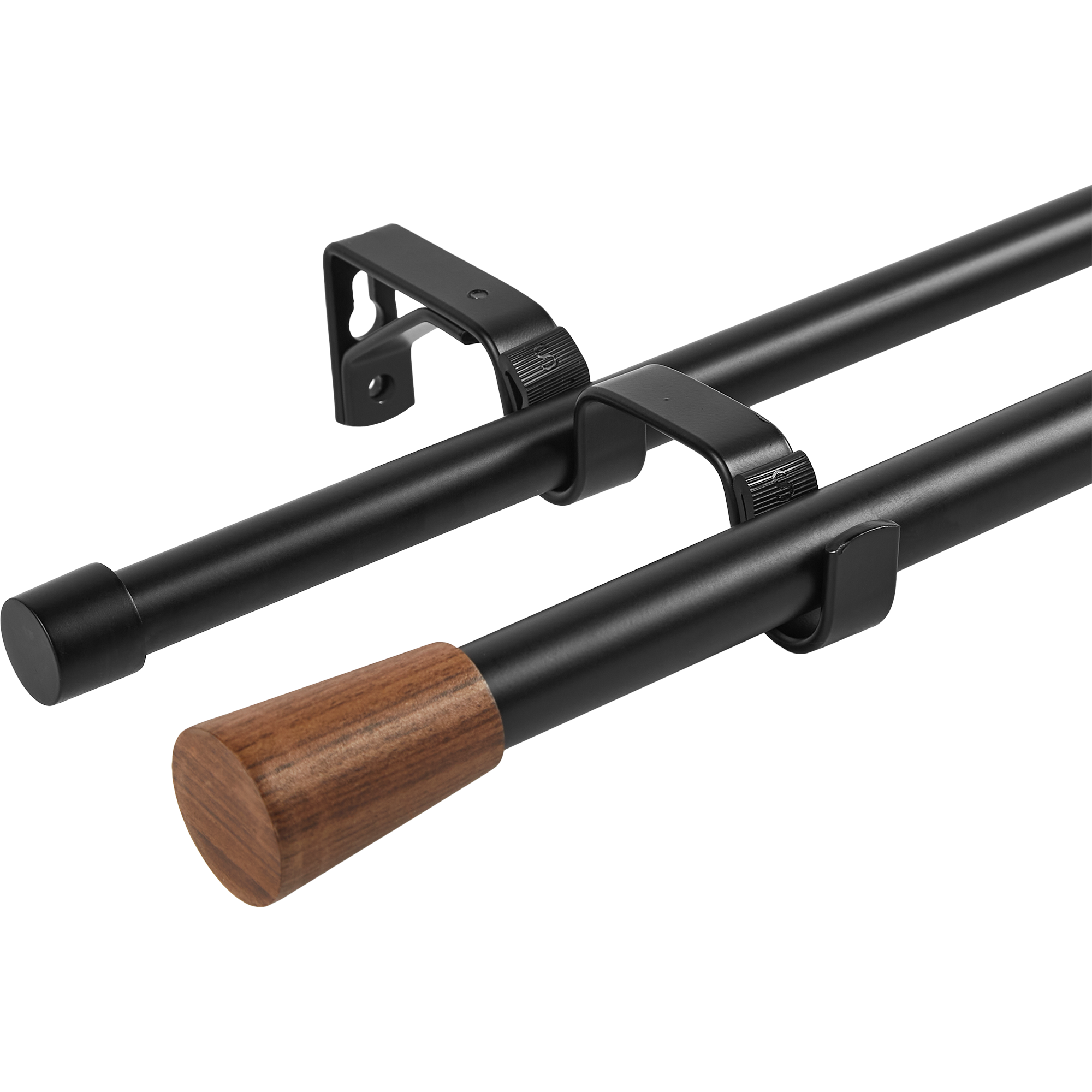 Изображение товара Карниз двухрядный раздвижной Inspire Cripta d16/19 мм 160-300 см металл цвет черный