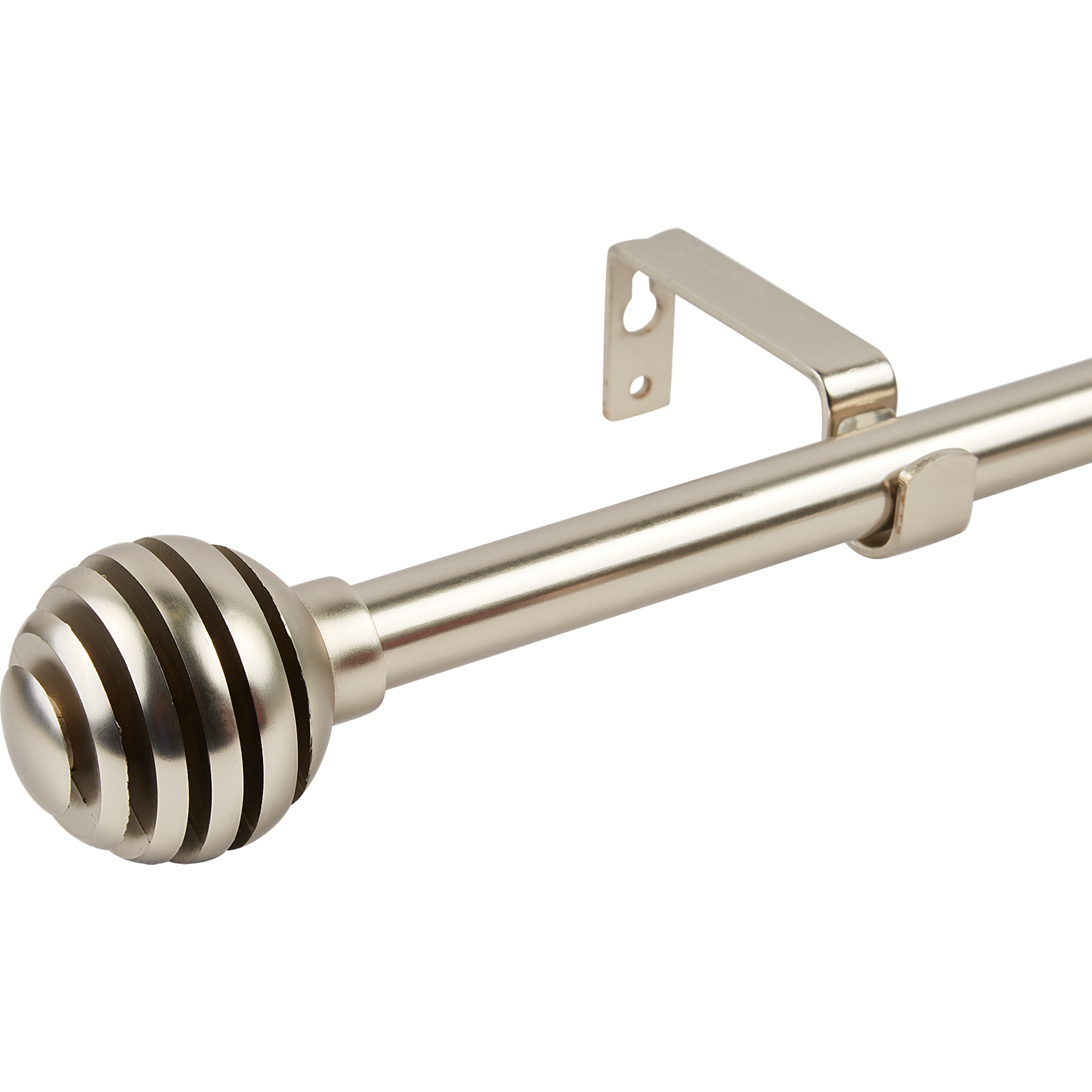 Карниз однорядный раздвижной Inspire Elip 160-300 см металл цвет никель ...