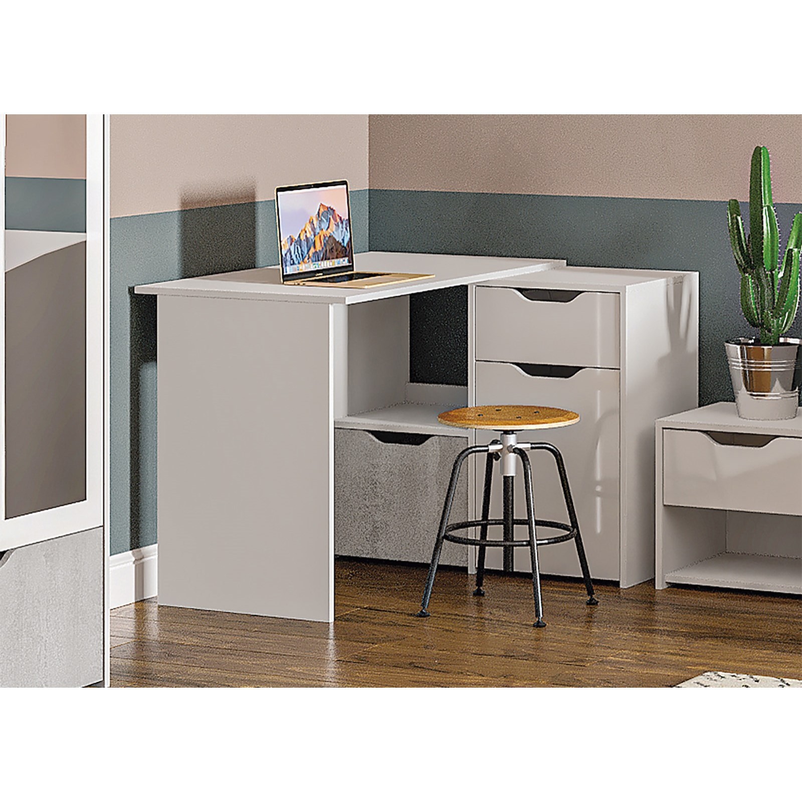 Изображение товара Компьютерный стол Клик мебель Мико 9373664 белый 110x75x96 см