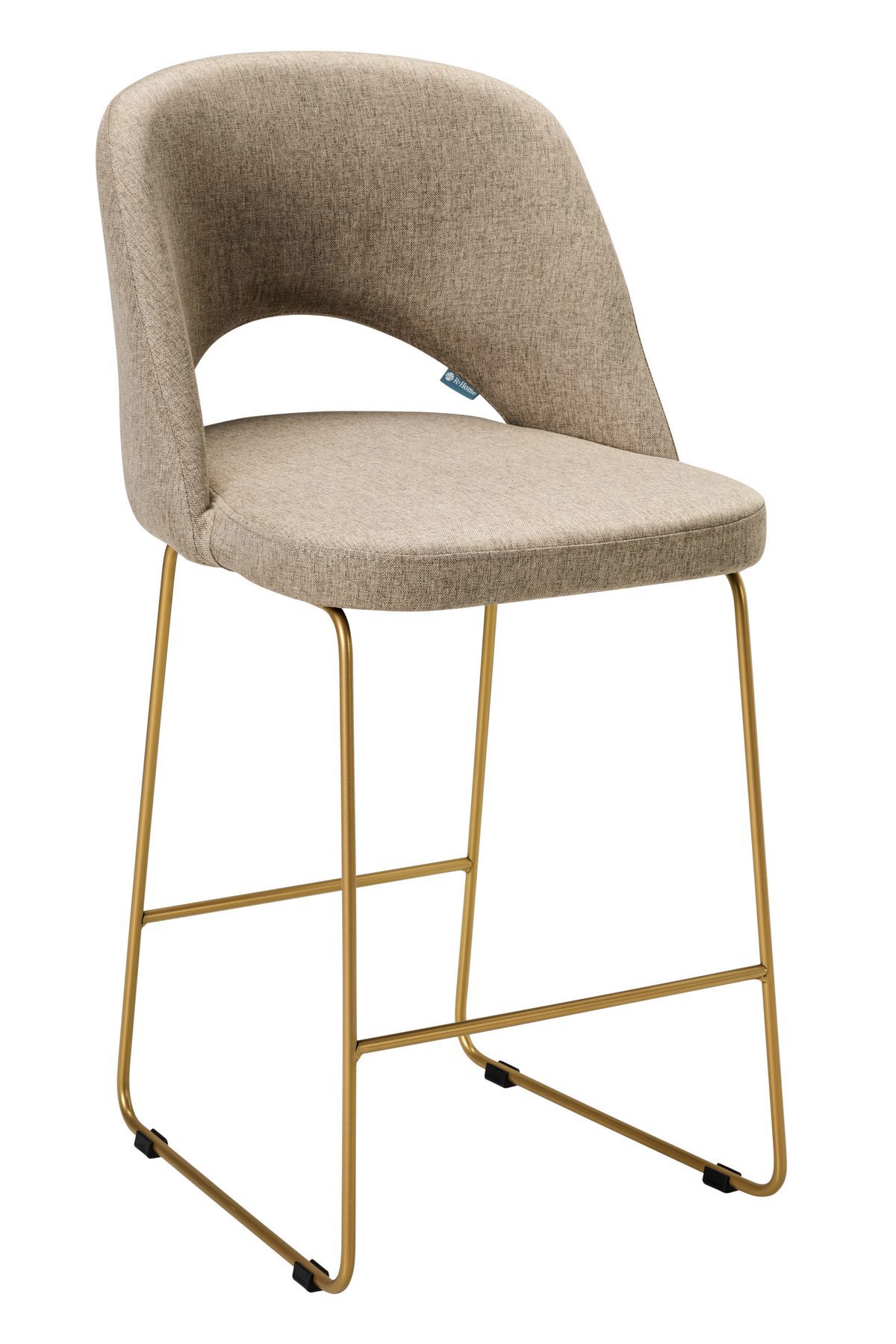 Изображение товара Полубарный стул R-home Lars 96x52.5 см коричневый рогожка стильный современный дизайн