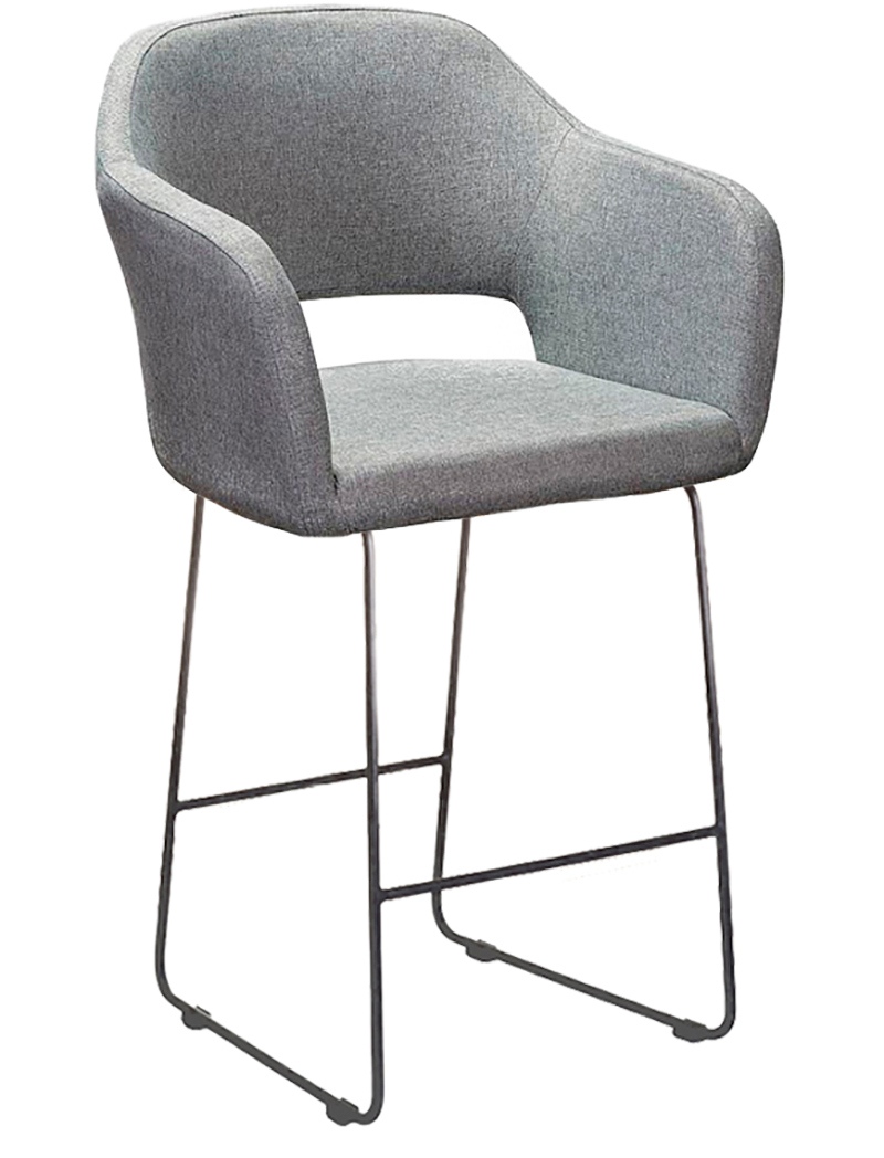 Изображение товара Полубарный стул R-home Oscar 97x59x60 см рогожка цвет серый