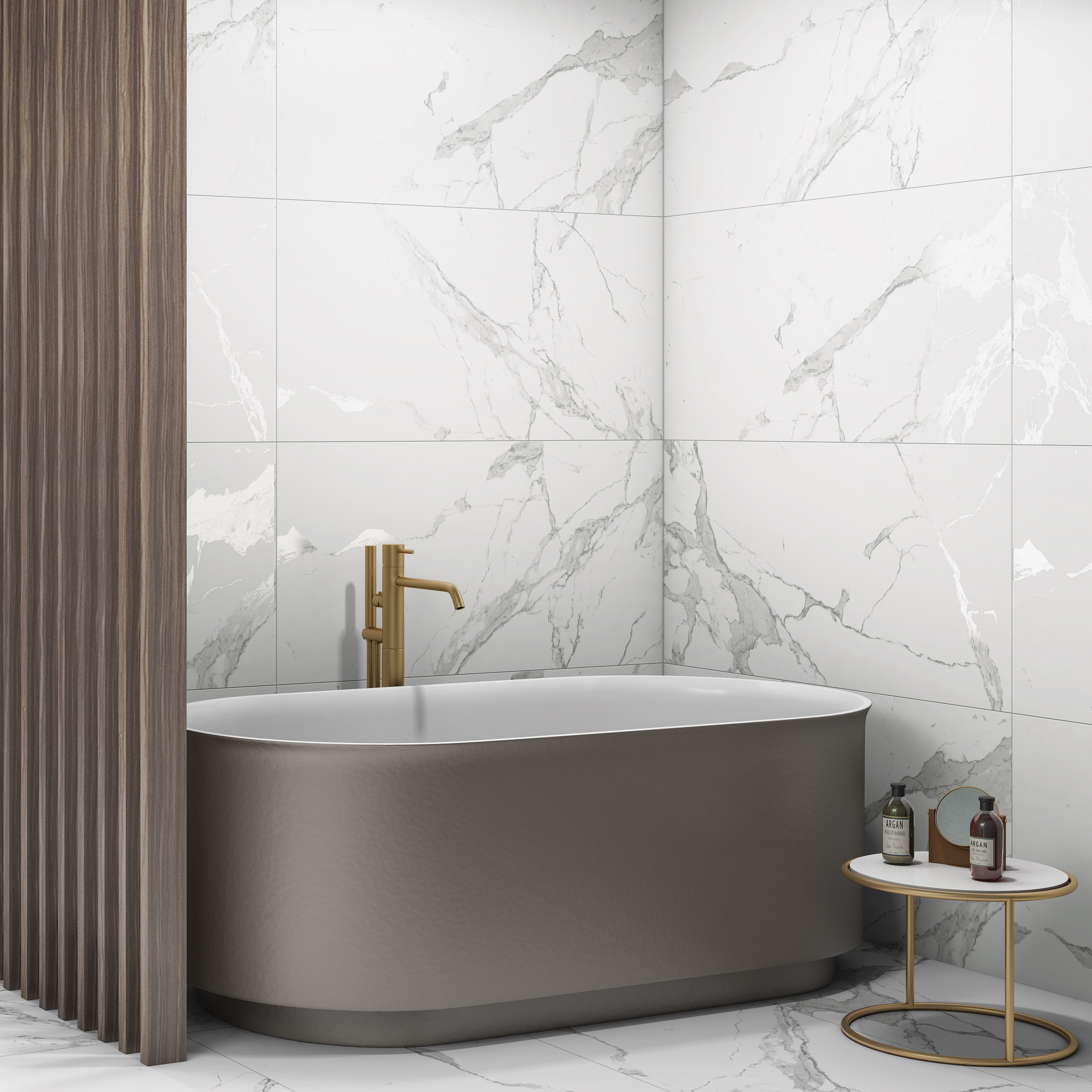 Изображение товара Керамогранит Arcadia Ceramica Paradise Statuario 60x120 см матовый белый