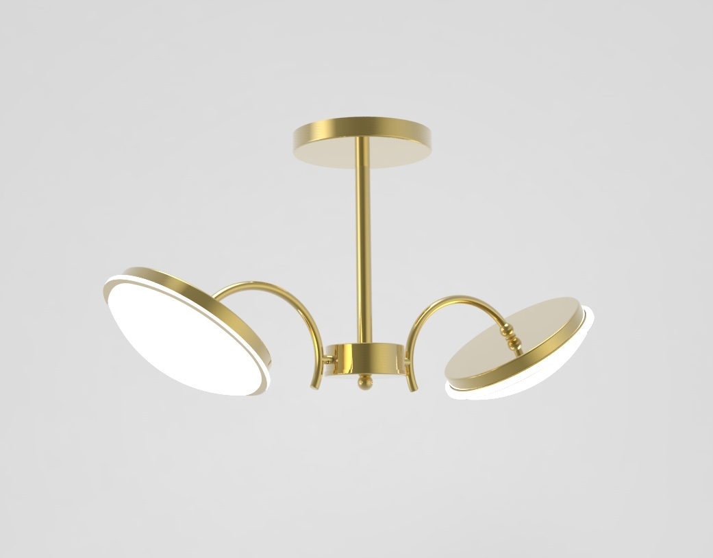 Изображение товара Настенно-потолочный светильник Modern Light Мелодия света 2 плафона бело-золотой 60W IP20