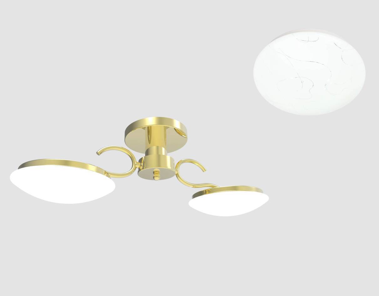 Изображение товара Люстра потолочная Мелодия света Modern 6 м² нейтральный белый свет цвет жёлтый золотой