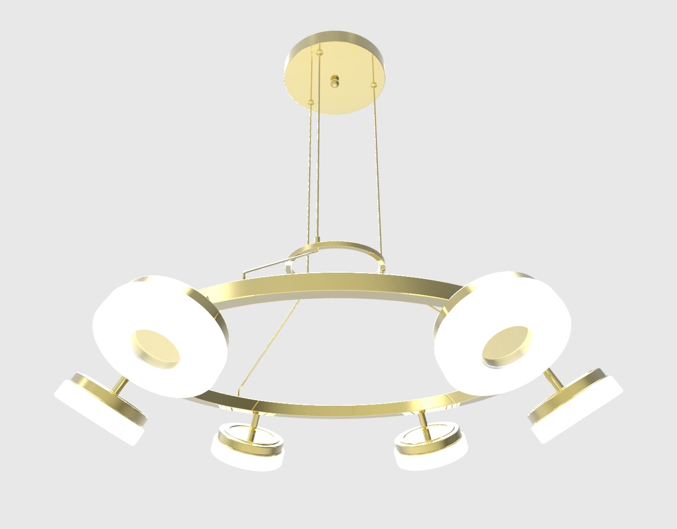 Изображение товара Светильник подвесной Мелодия света Modern 18 м² регулируемый белый свет цвет жёлтый золотой