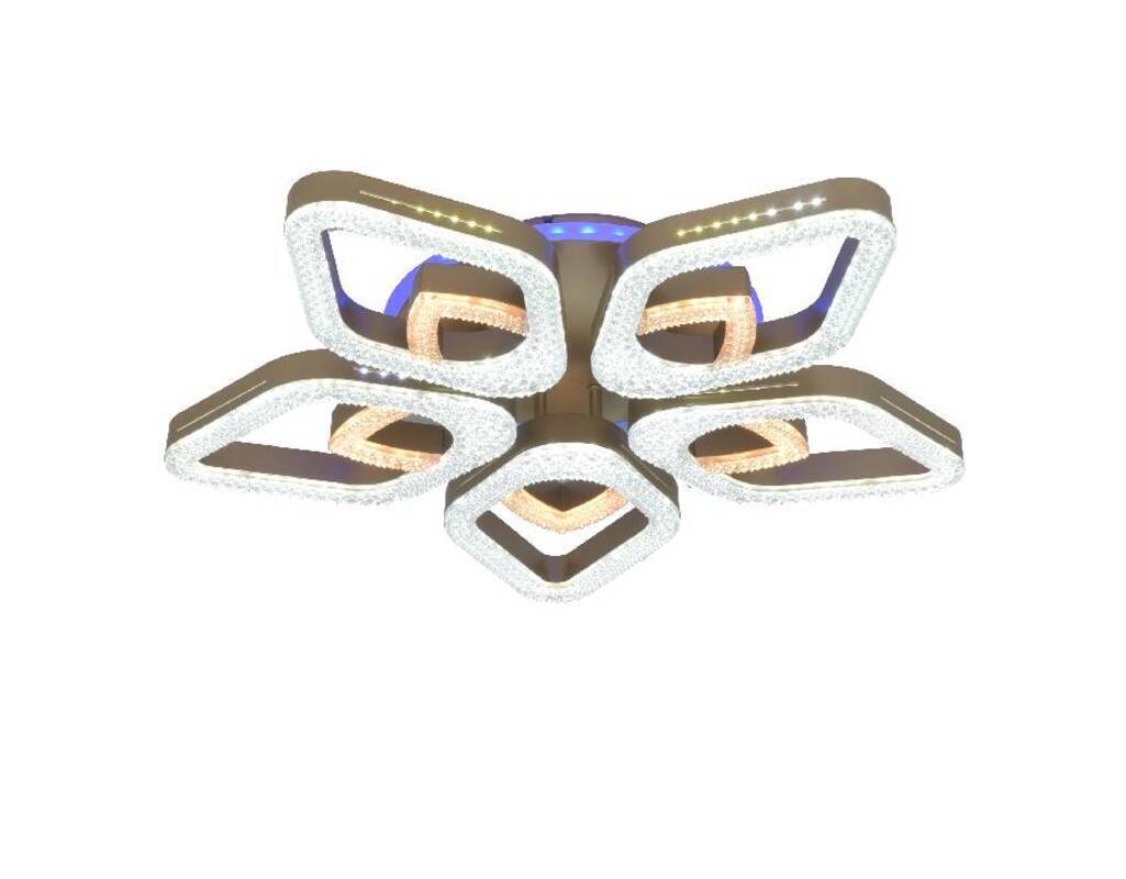 Изображение товара Люстра потолочная светодиодная Мелодия света Petal 25 м² регулируемый цвет света RGBW цвет коричневый