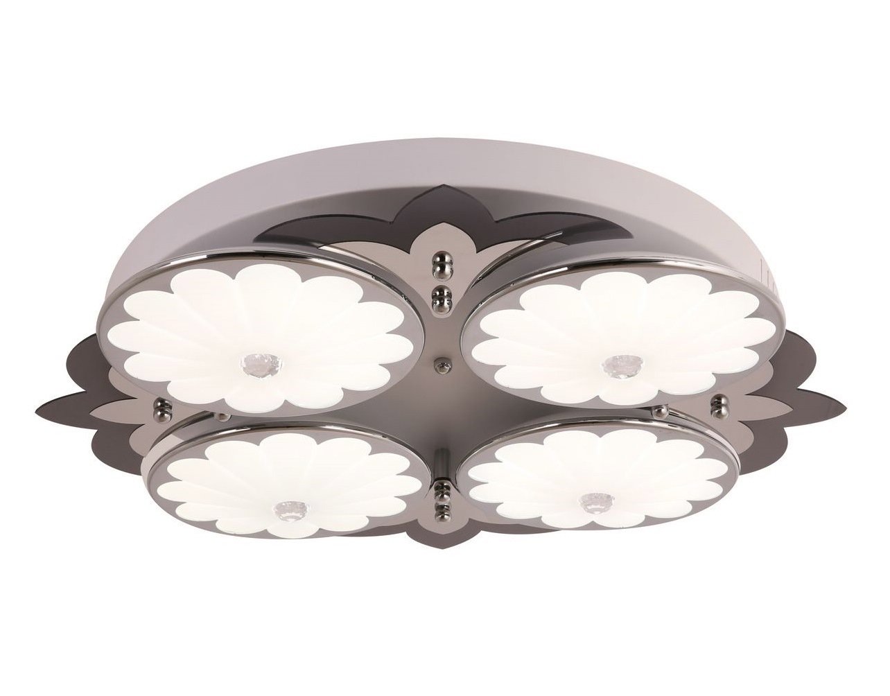 Изображение товара Люстра потолочная Мелодия света Ufo 10 м² регулируемый белый свет серый серебристый