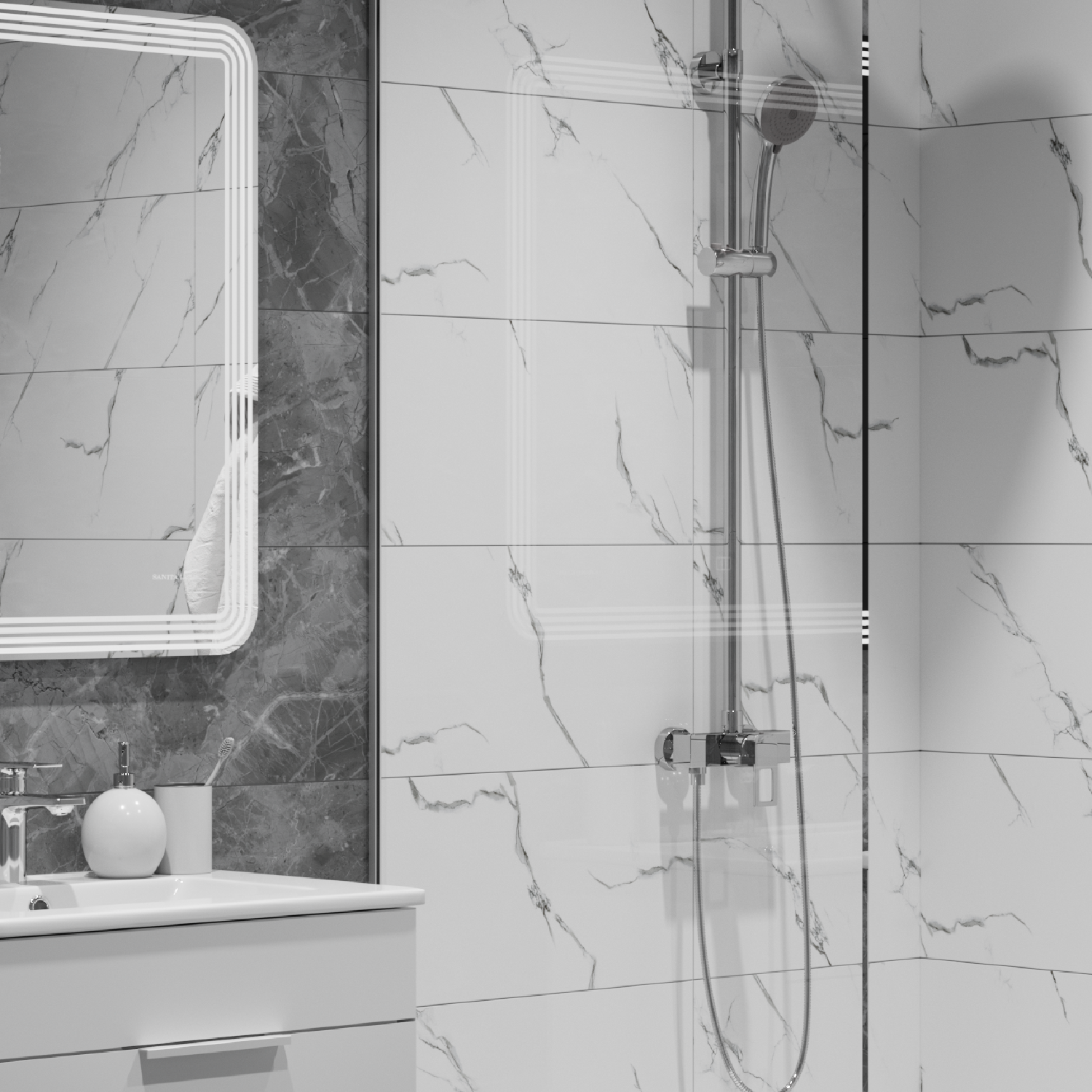 Изображение товара Керамогранит Grasaro Softmarble 30x60 см 1.08 м² лаппатированный цвет белый мрамор