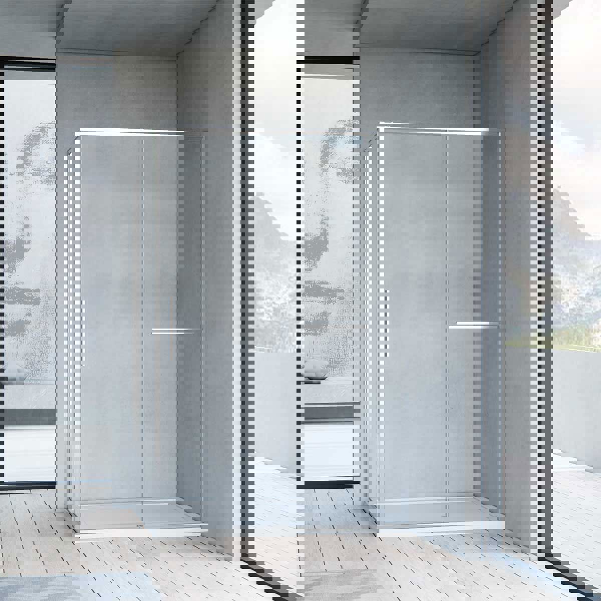 Изображение товара Душевой уголок Vincea Slim Soft VSR-1SS9015CL прямоугольник 90x150см серебро профиль эффект стекла прозрачный