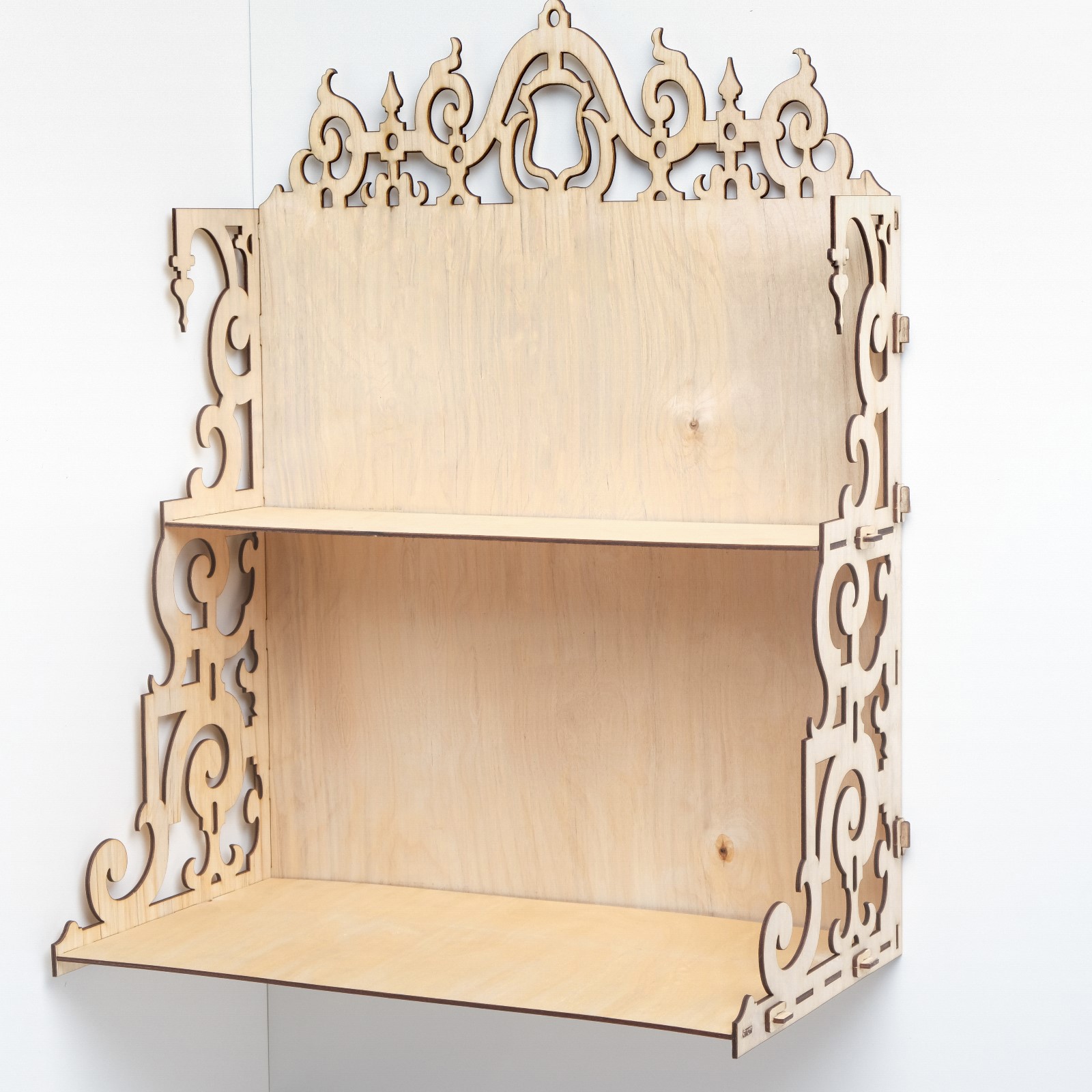 Изображение товара Настенная полка Клик мебель 2x46 см ЛДСП цвет беленый дуб