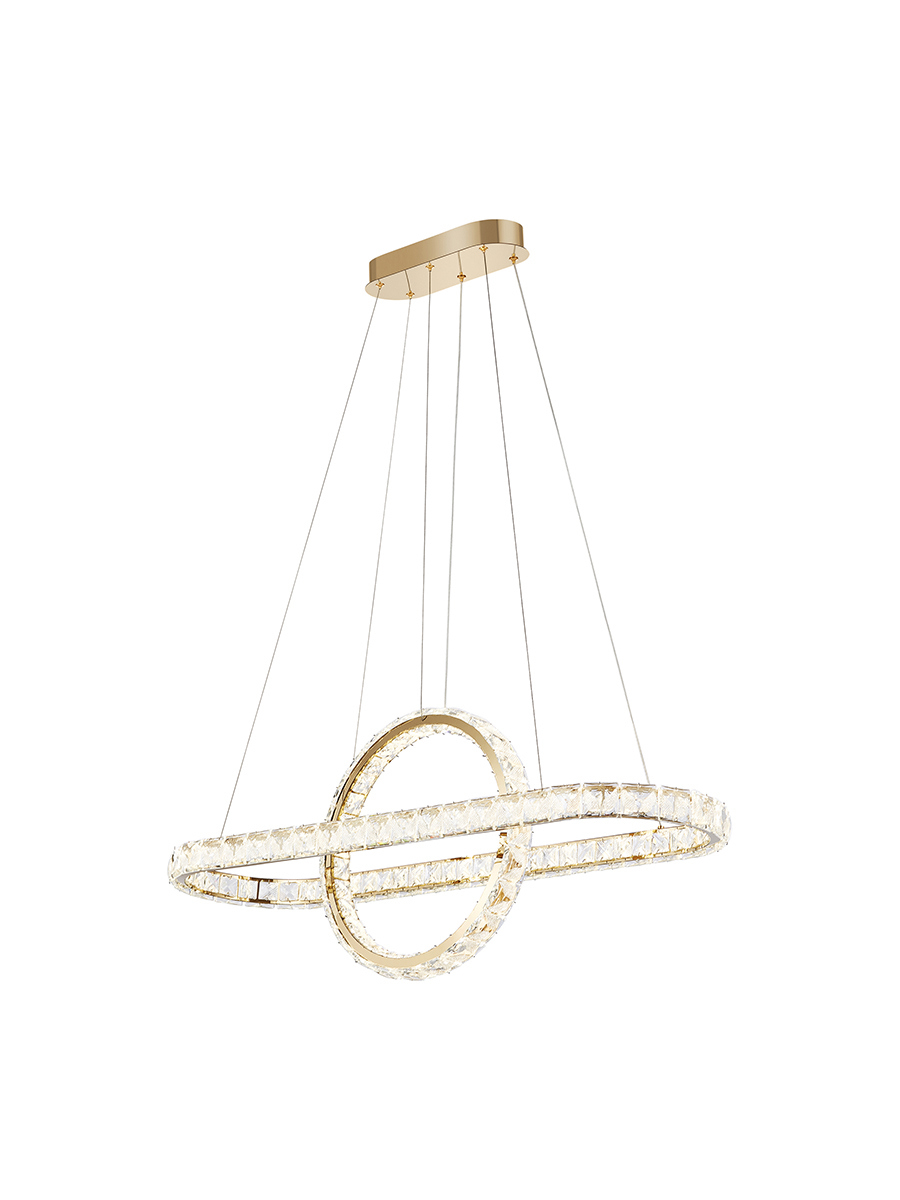 Изображение товара Люстра подвесная Arte perfetto luce 3331.2242.l1000.gd с пультом управления 20 м² нейтральный белый свет цвет жёлтый золотой