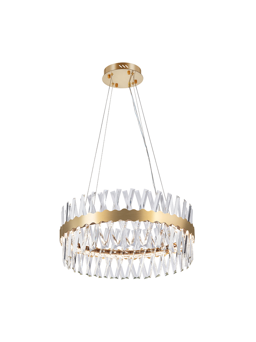 Изображение товара Люстра подвесная Arte perfetto luce 3331.8012.d600.bs с пультом управления 12 м² нейтральный белый свет цвет жёлтый золотой