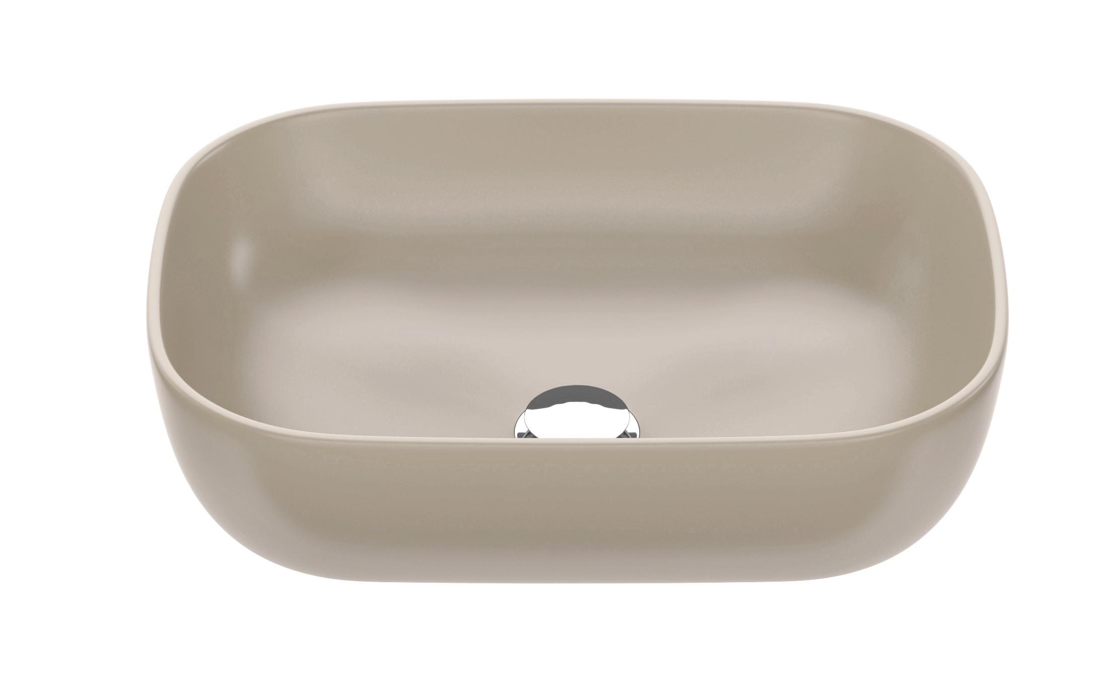 Изображение товара Раковина Cersanit Moduo Square 50 см на столешницу цвет бежевый матовый