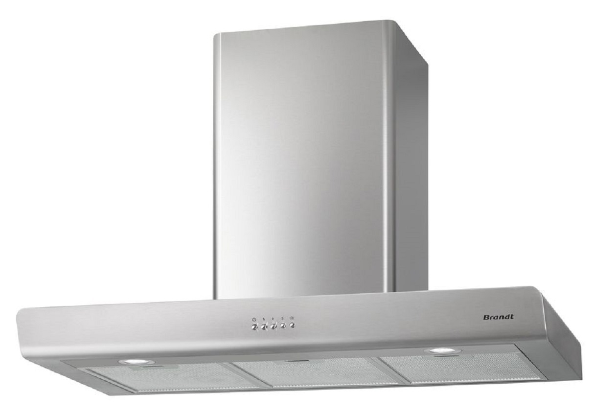 Изображение товара Островная вытяжка Brandt BHB6902X 90 см с светодиодной подсветкой и высоким КПД