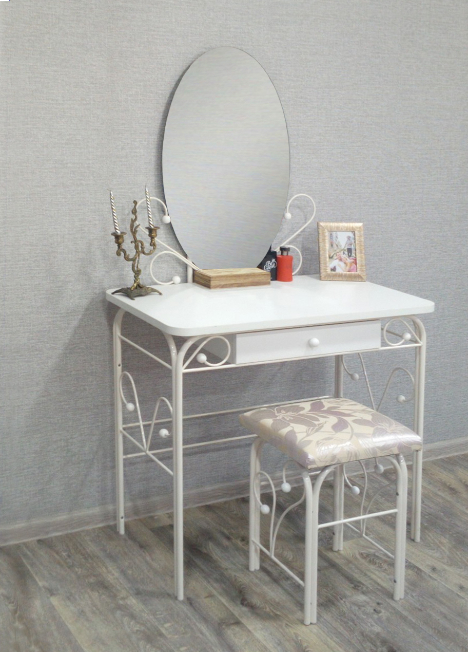 Изображение товара Туалетный столик Форвард-мебель МК-8 85.50x151.40x48.60 цвет белый