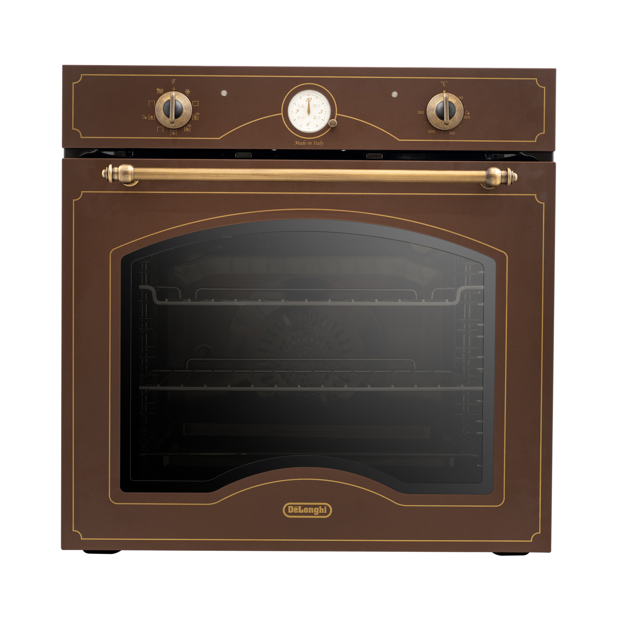 Изображение товара Встраиваемый многофункциональный духовной шкаф DeLonghi CM 9L RO RUS 74л коричневый паровая очистка