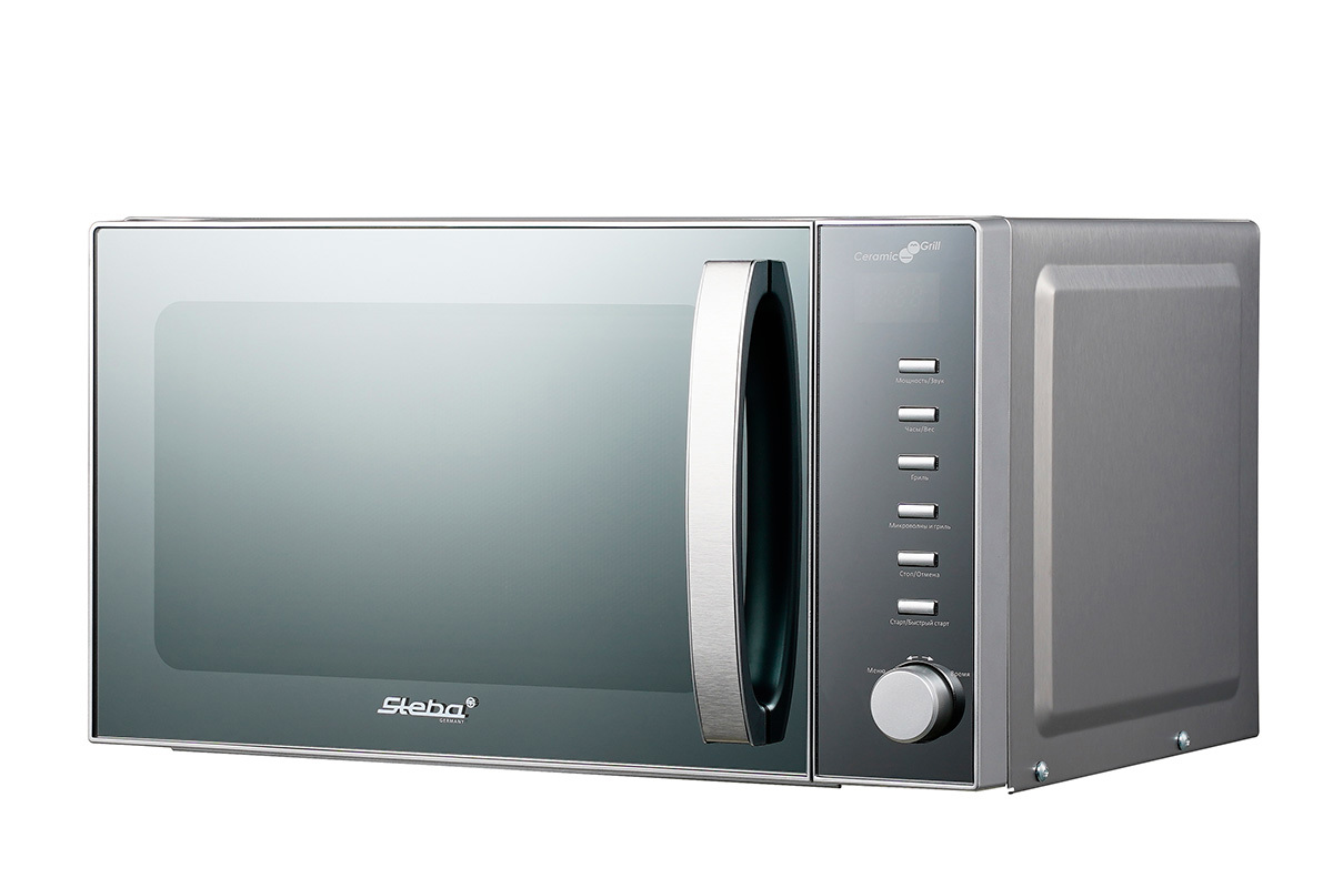 Изображение товара Отдельностоящая микроволновая печь Steba MIC 2140 CERAMIC 20 л 45.7x27x39.8 см цвет серебристый