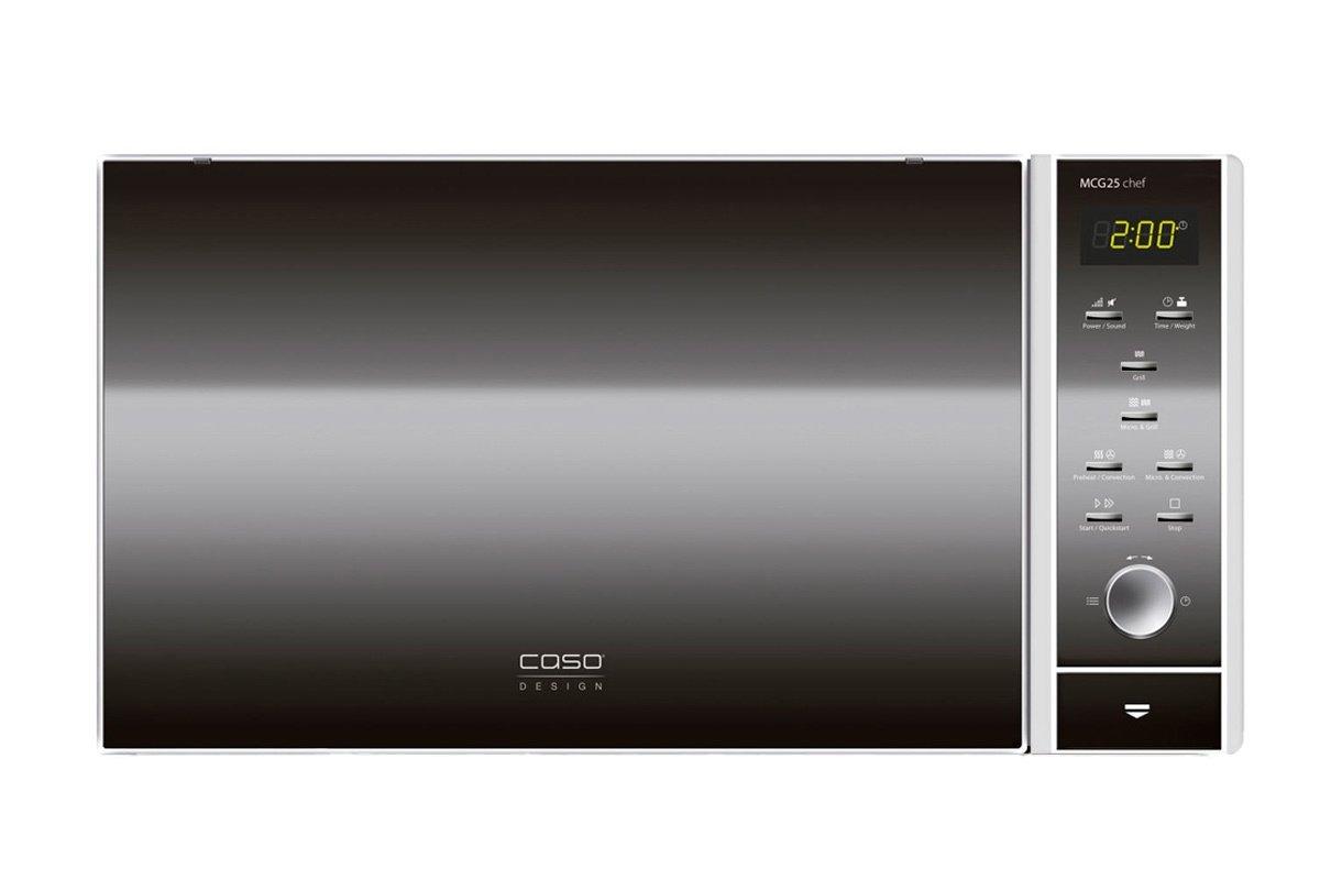 Изображение товара Отдельностоящая микроволновая печь Caso MCG 25 Chef 25 л 48.5x28x41.5 см цвет черный металлик